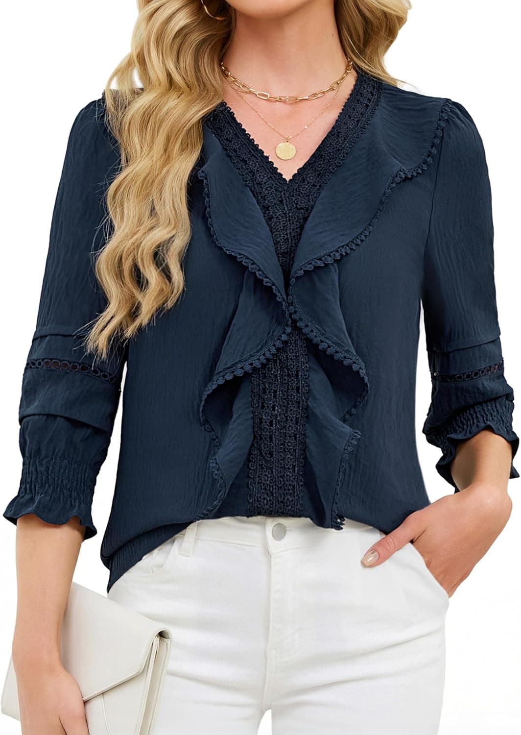 FUNLINGO 3/4 Length Sleeve Tops — image 1