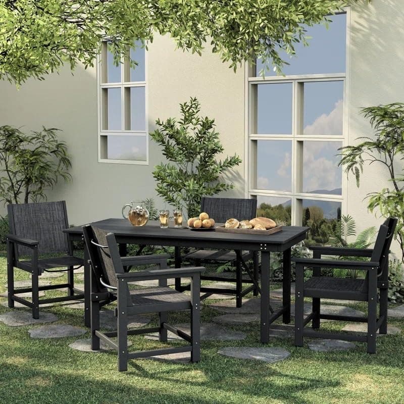UDPATIO Patio Dining Table and 4 Chairs