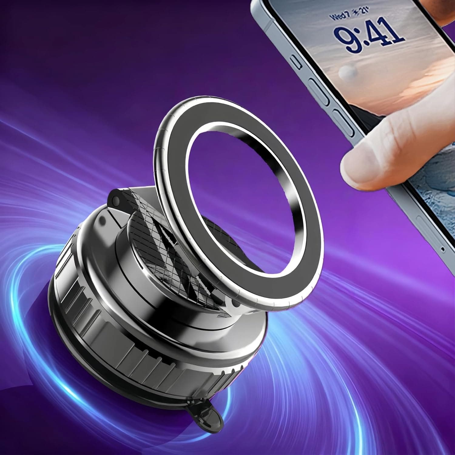 GEYUTHS Magnetic Vacuum Car Phone Holder — image 1