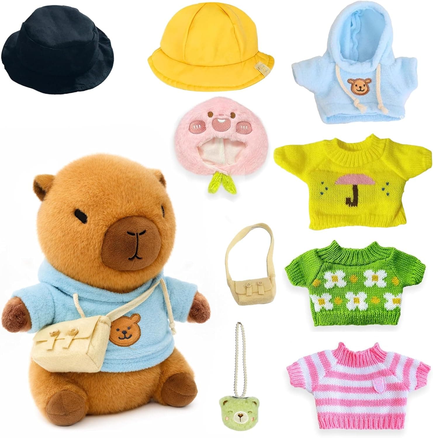 TITQWOP 10 Pcs Capybara Plush Toy Set