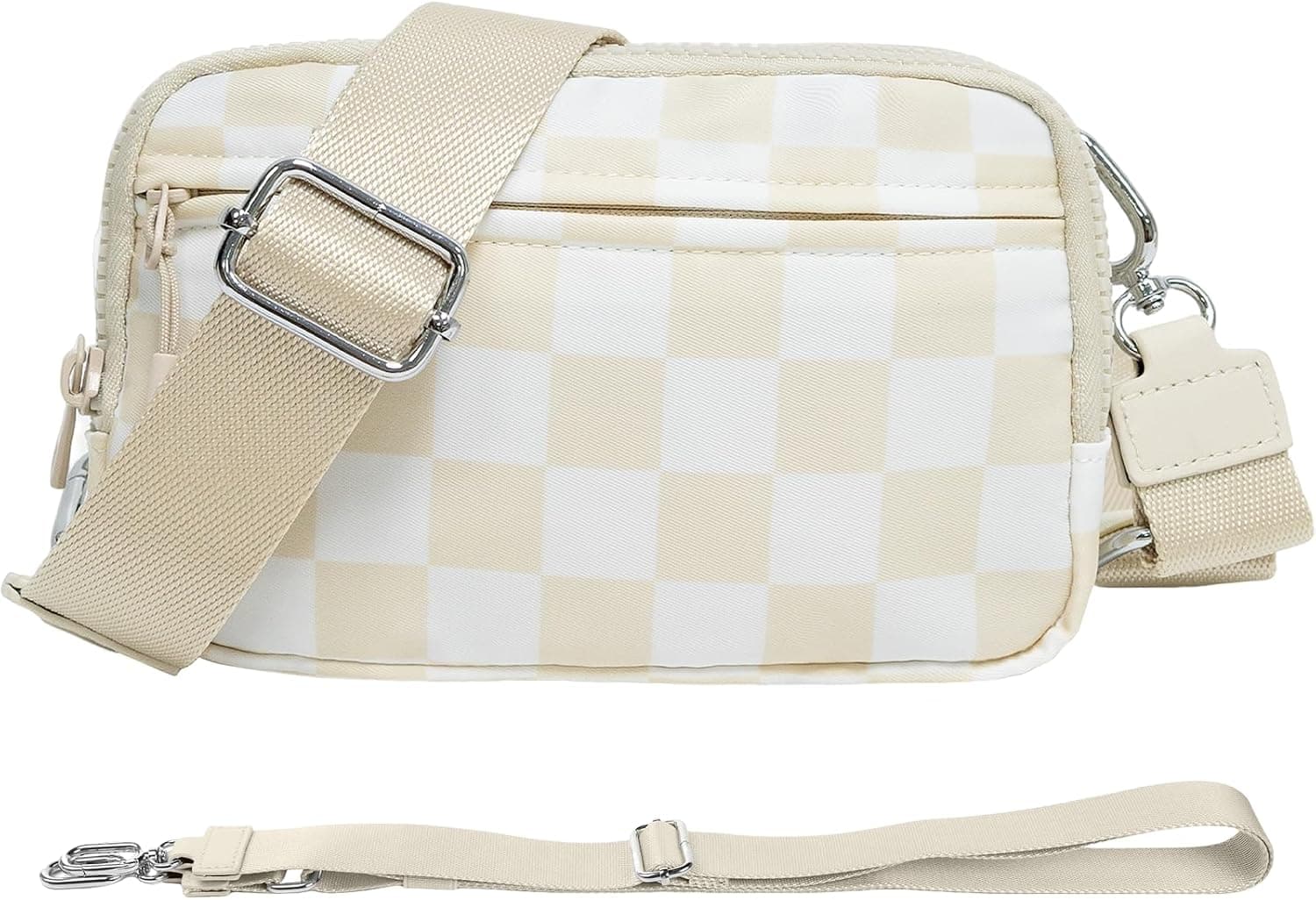 NBERMOTION Checkered Wristlet Wallet