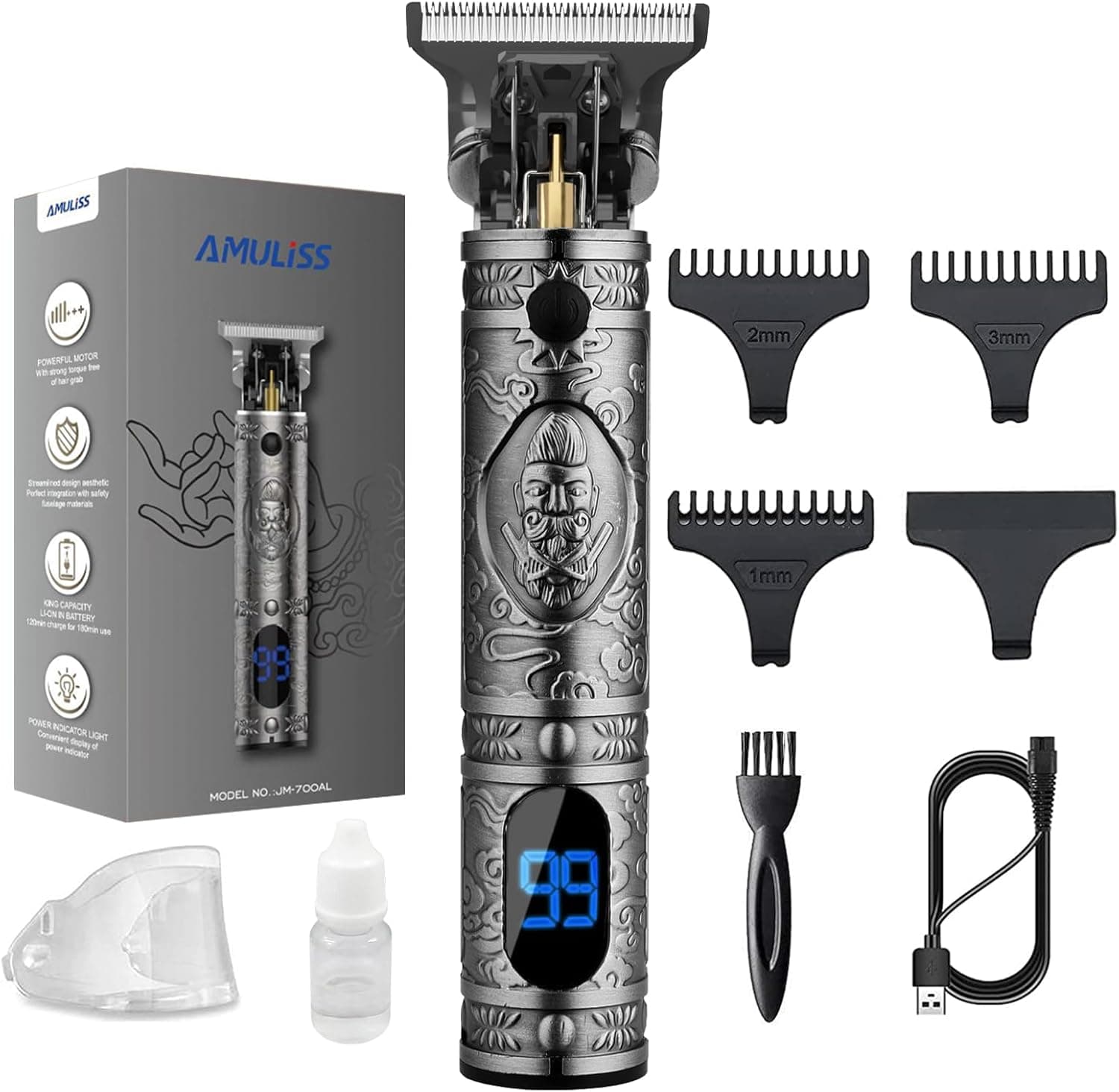 AMULISS Mens Beard Trimmer — image 1