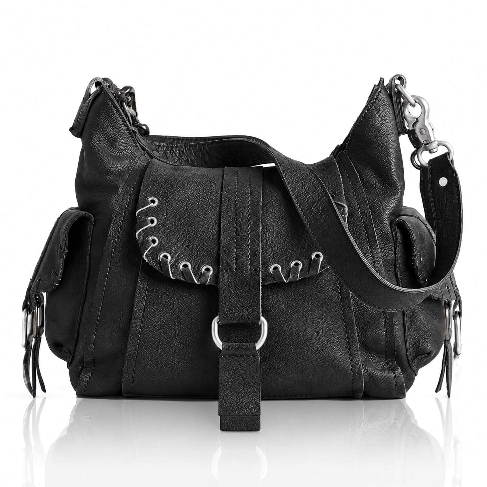 Women Mini Tote Bags City Tote Shoulder Boho Vegan Leather Hobo With Straps