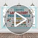 Wollmix Lab Week Decorations Banner - 70.8x43.3 Inch Thank You for All You Do Sign for Laboratory Workers, We Appreciate You Party Backdrop Wall Decor Photography Supplies Photo Booth Background view 6