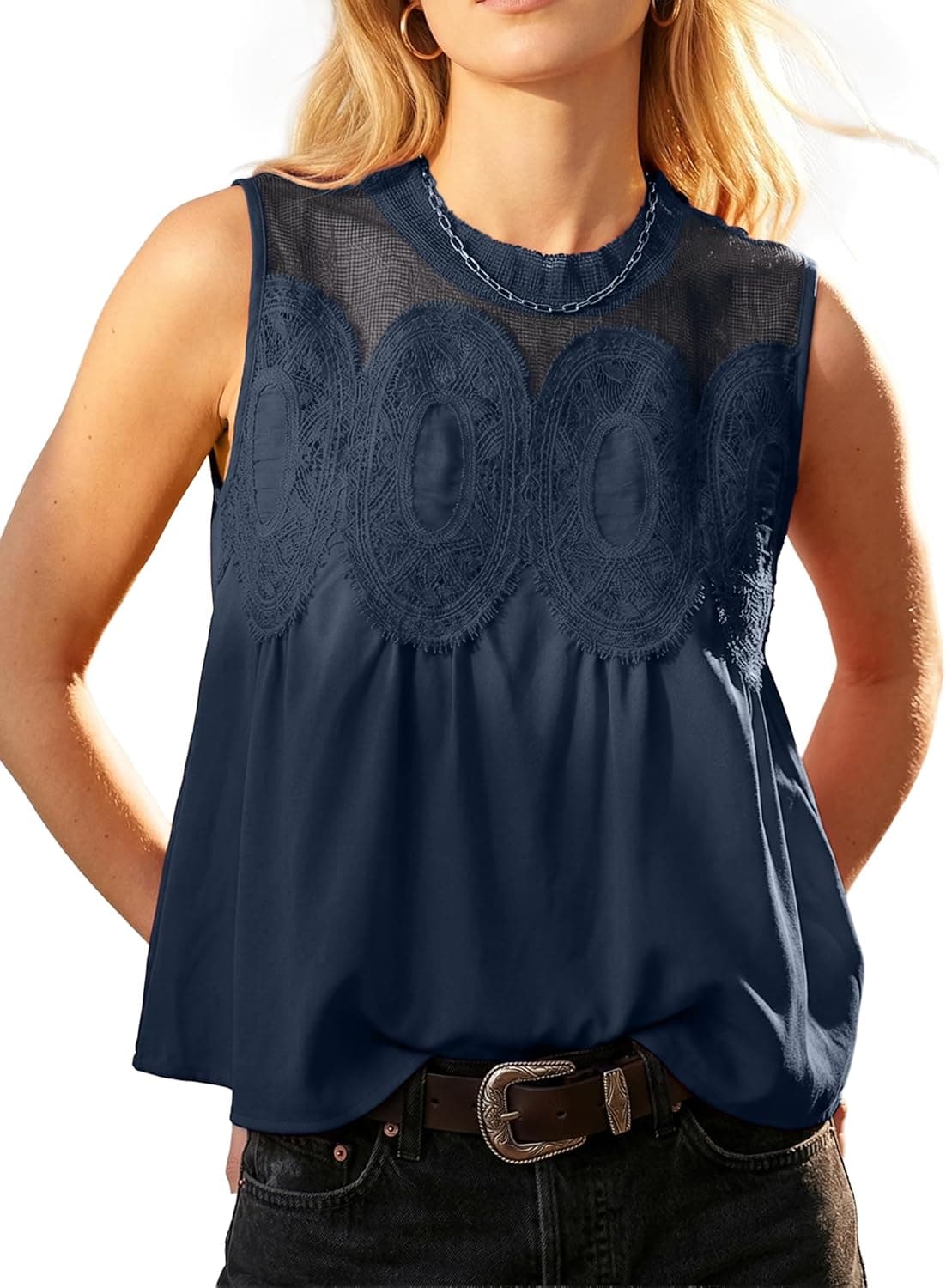FUNLINGO Lace Tank Tops — image 1