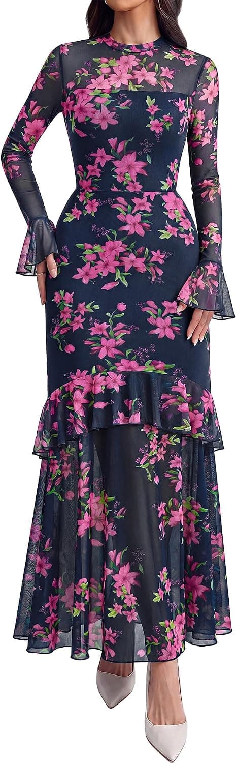 BTFBM Elegant Wedding Guest Dress