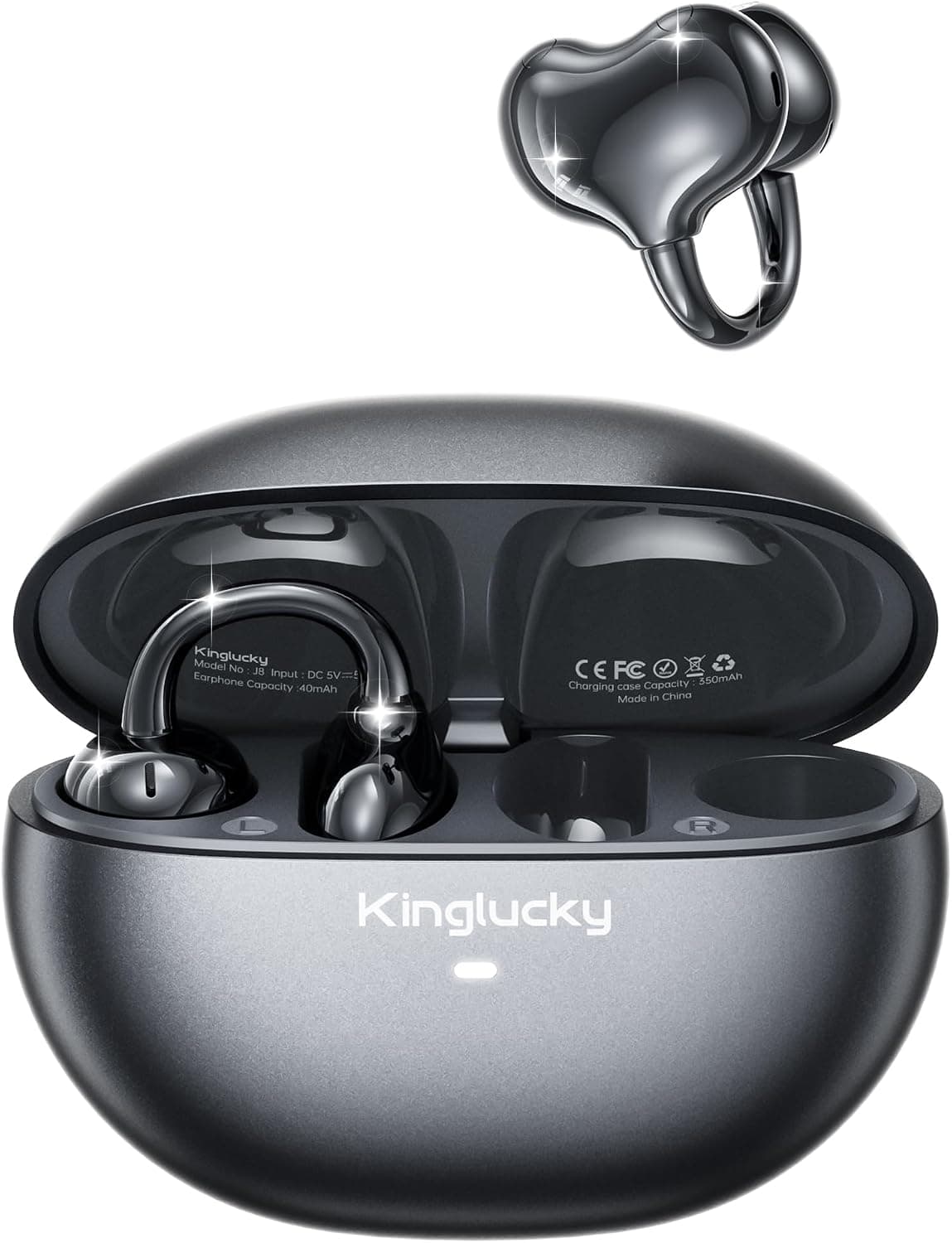KINGLUCKY Clip on Open Ear Earbuds