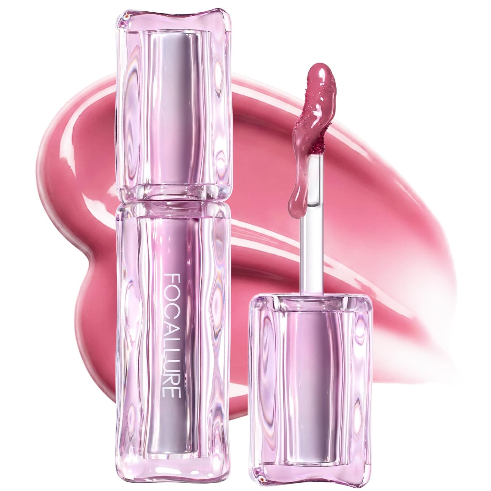 FOCALLURE Lip Stain - Transfer Proof Gloss, Long Lasting Tint, PK04