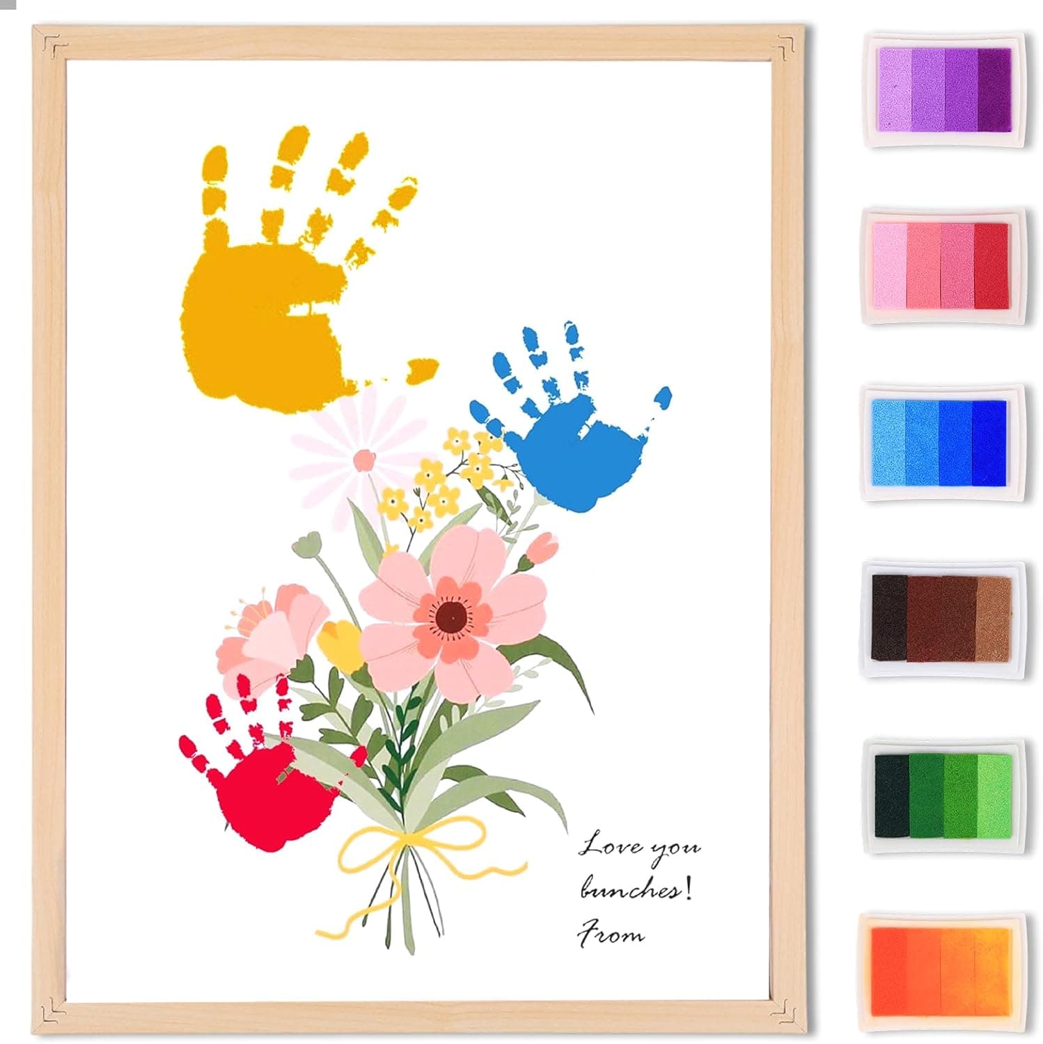 PANIED Flower Bouquet Handprint Art Craft DIY Kit — image 1