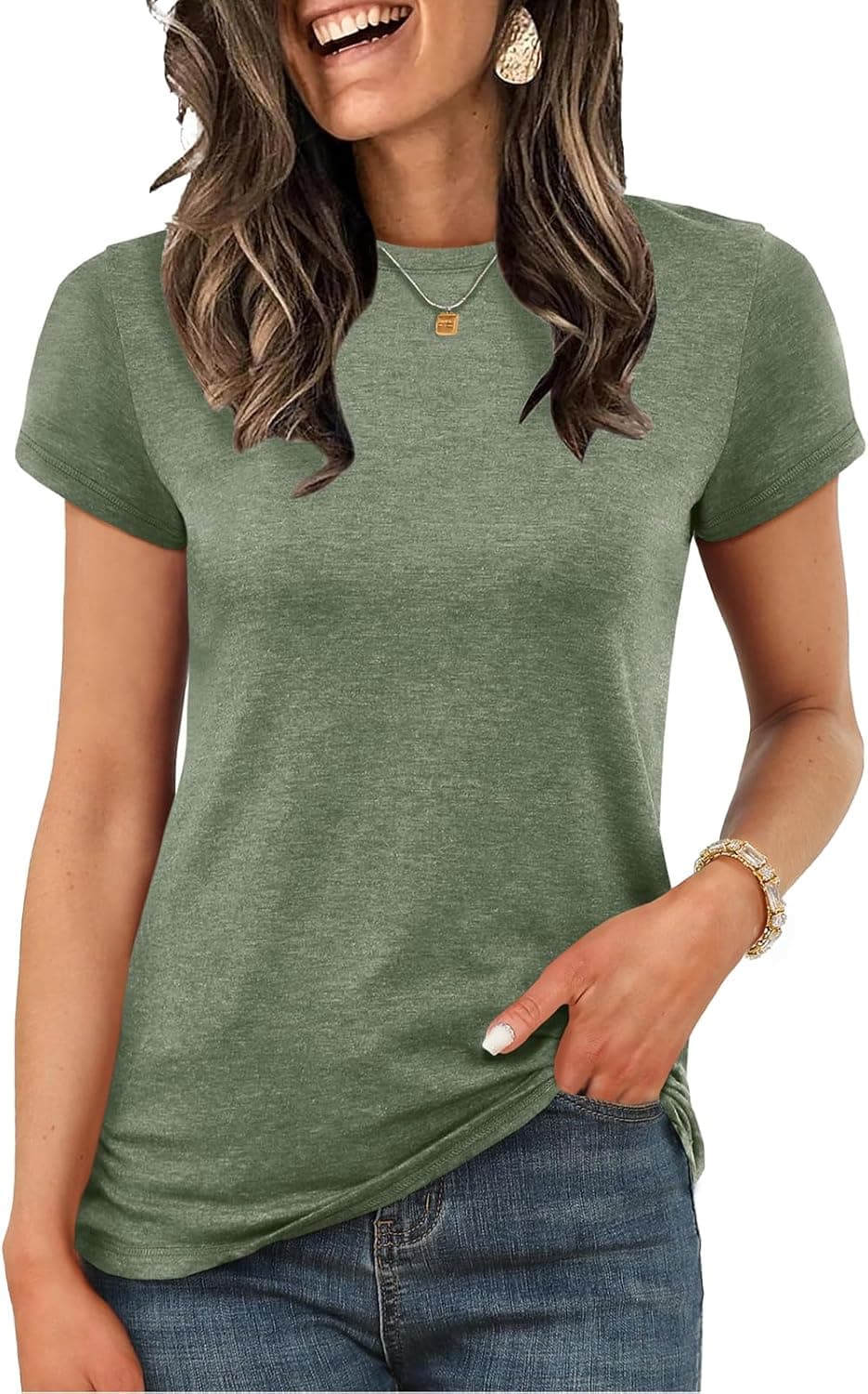 UNCLECAT Womens Short Sleeve Tops