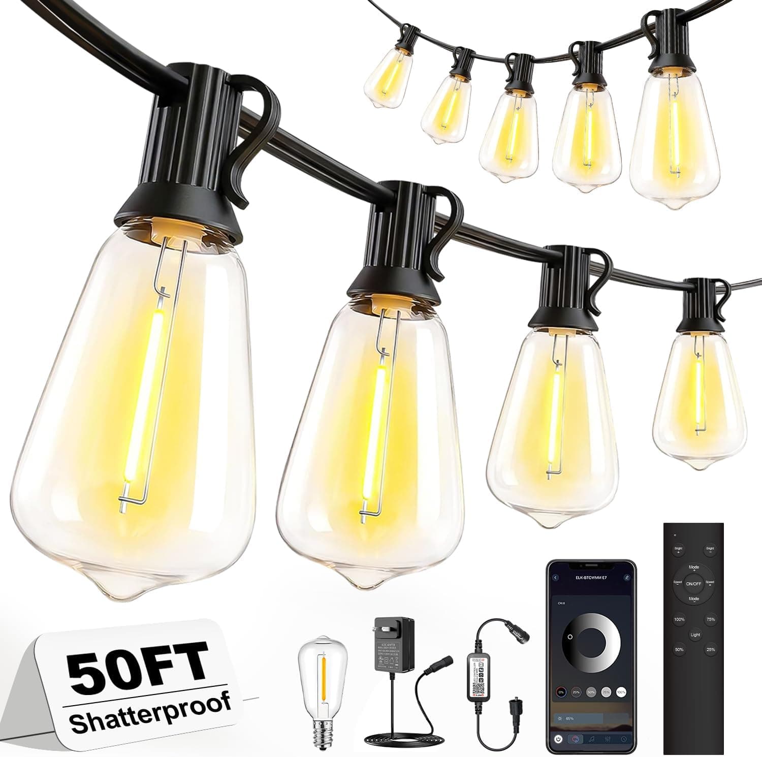SKOIUC Waterproof String Lights — image 1
