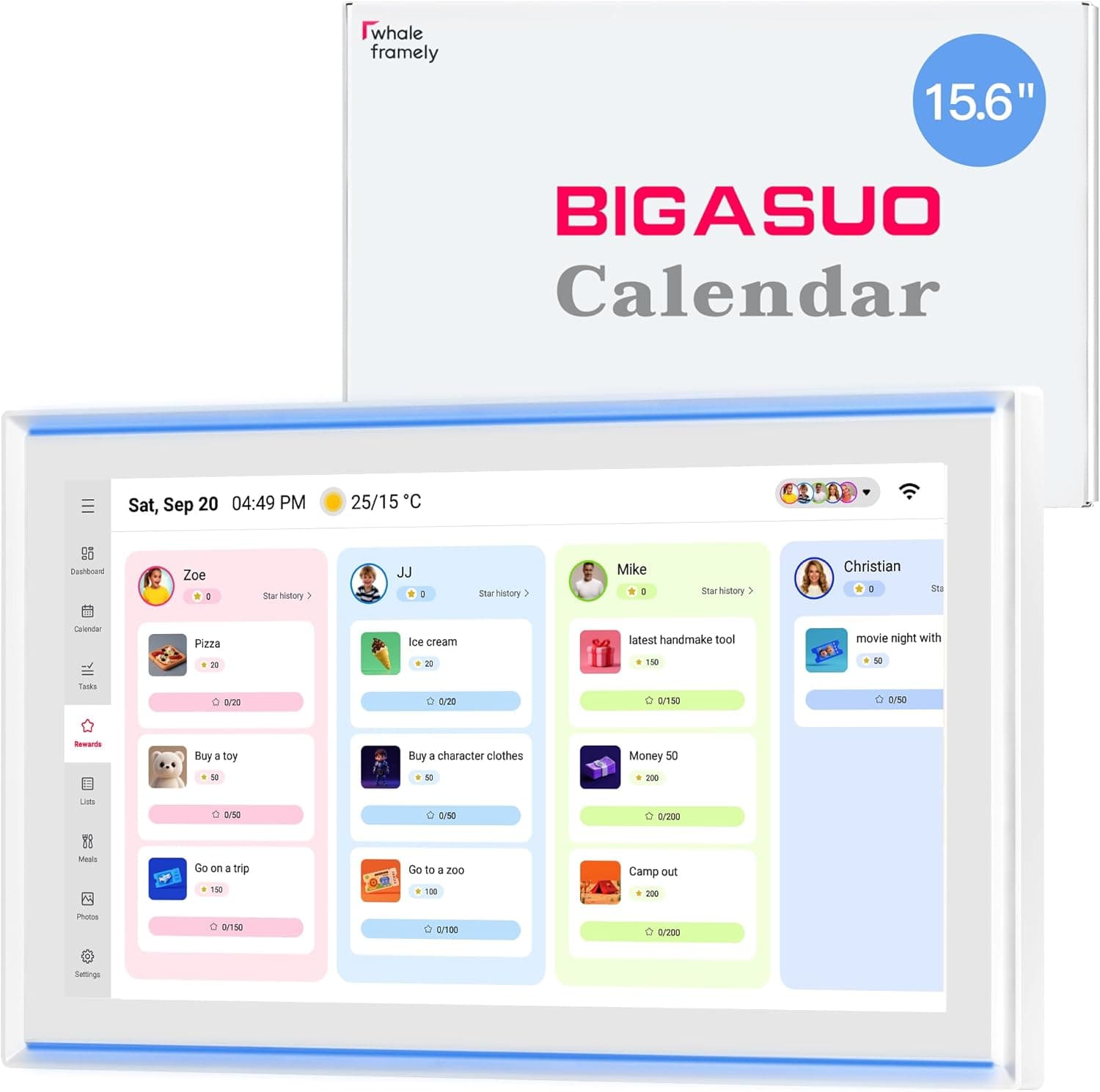 BIGASUO 15.6 Inch Family Digital Calendar — image 1