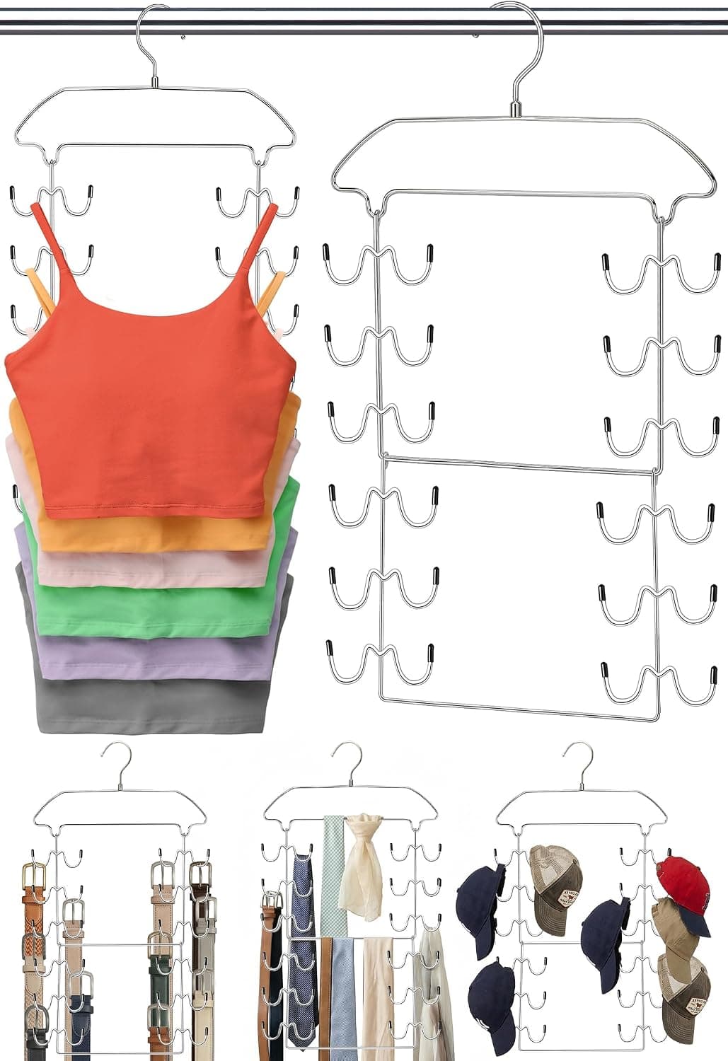 CLODSPAC 2 Pack Tank Top Hanger Space Saving