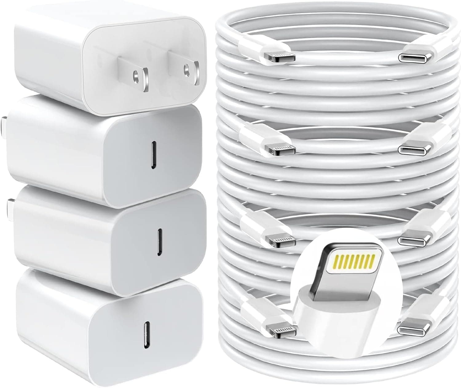 GREPHONE iPhone Charger 4 Pack