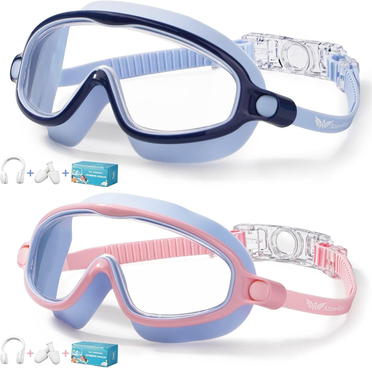 AZUREWINGS 2 Pack Swim Goggles