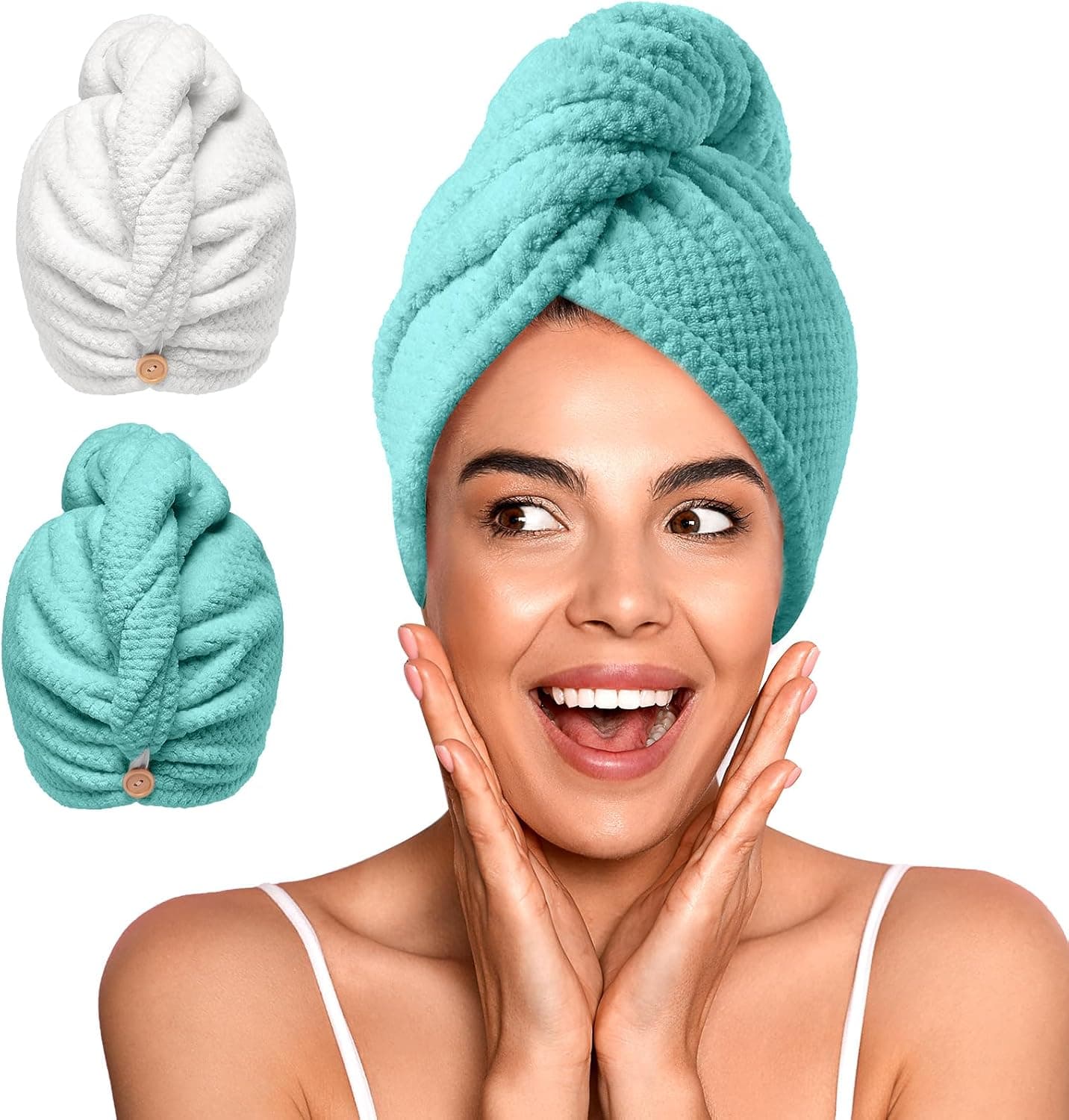 YFONG 2 Pack Hair Towels