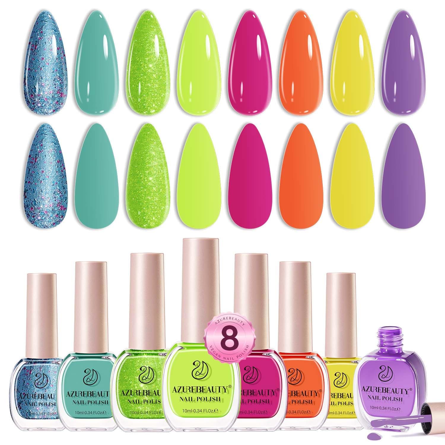 AZUREBEAUTY 8 Colors Nail Polish Set — image 1