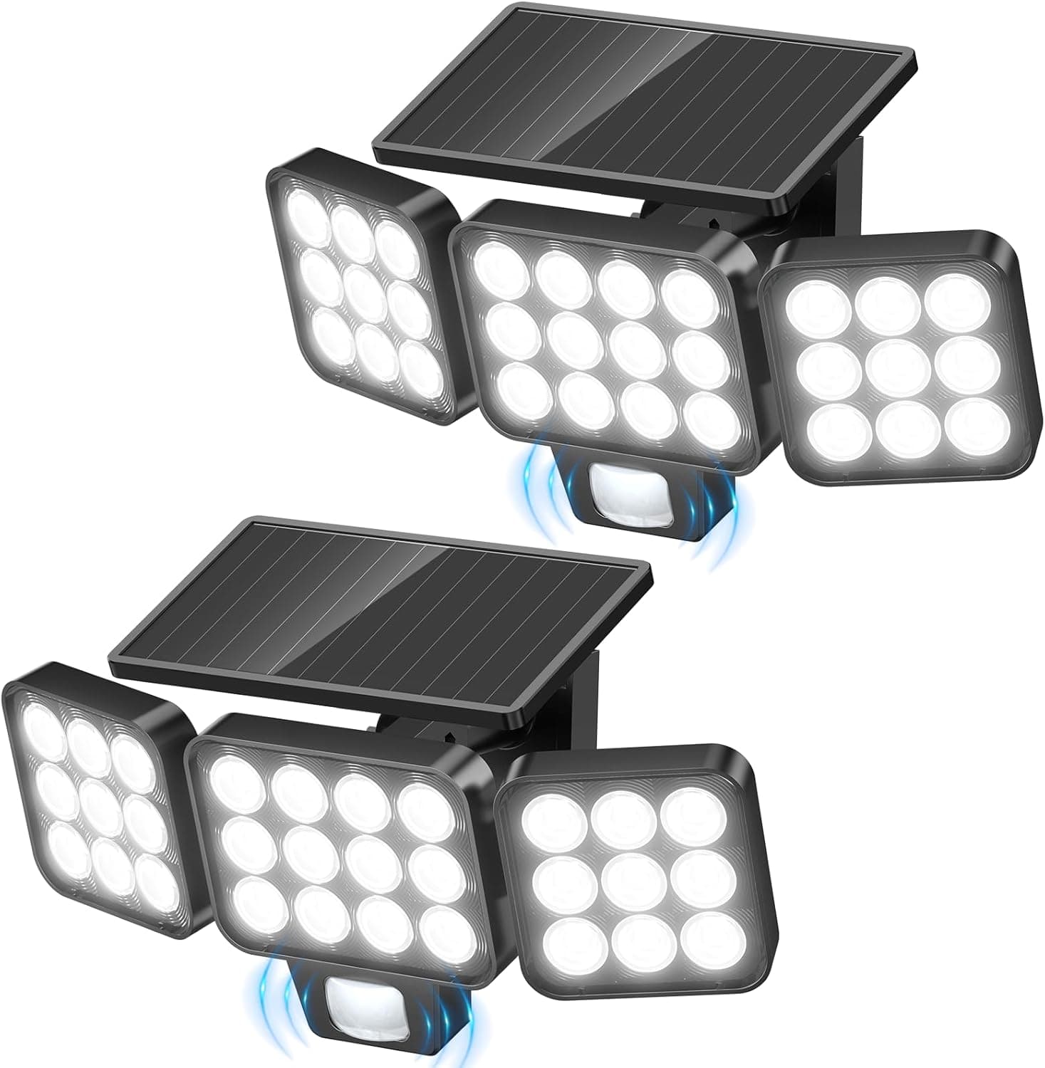 WDTPRO Solar Motion Sensor Outdoor Lights 2Pack