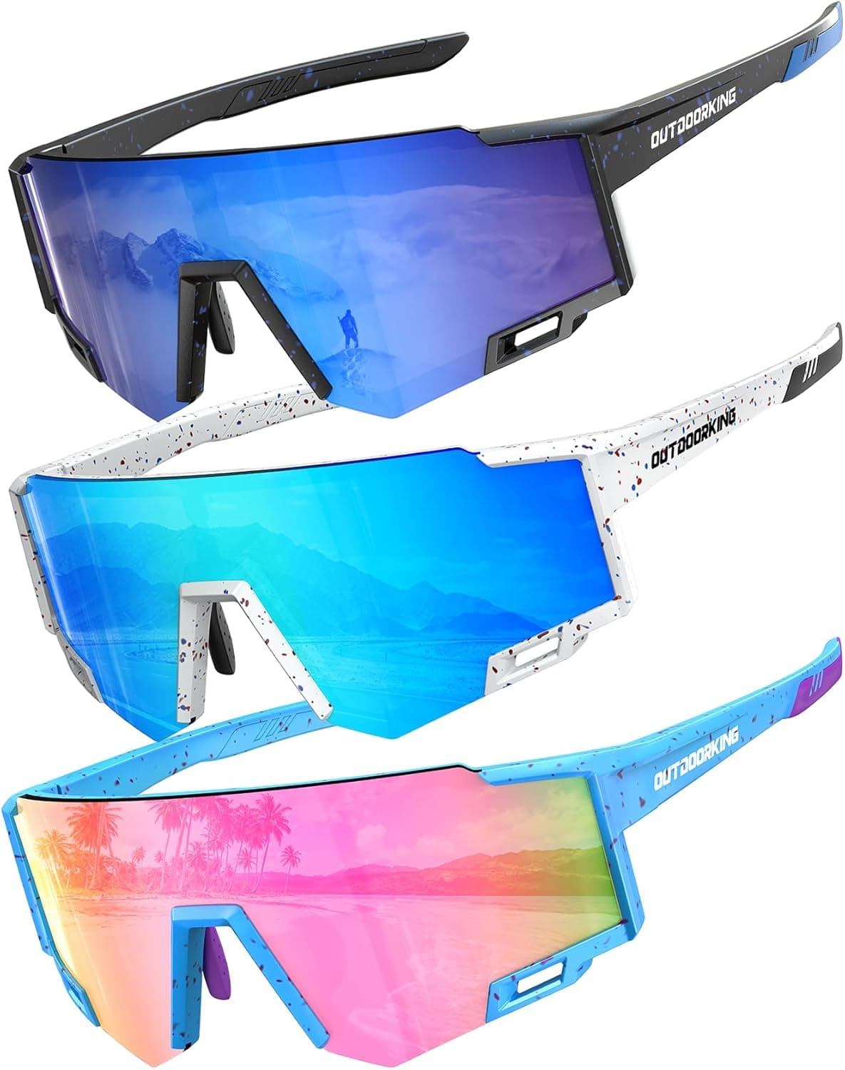 OUTDOORKING 3 Pack Kids Sunglasses — image 1