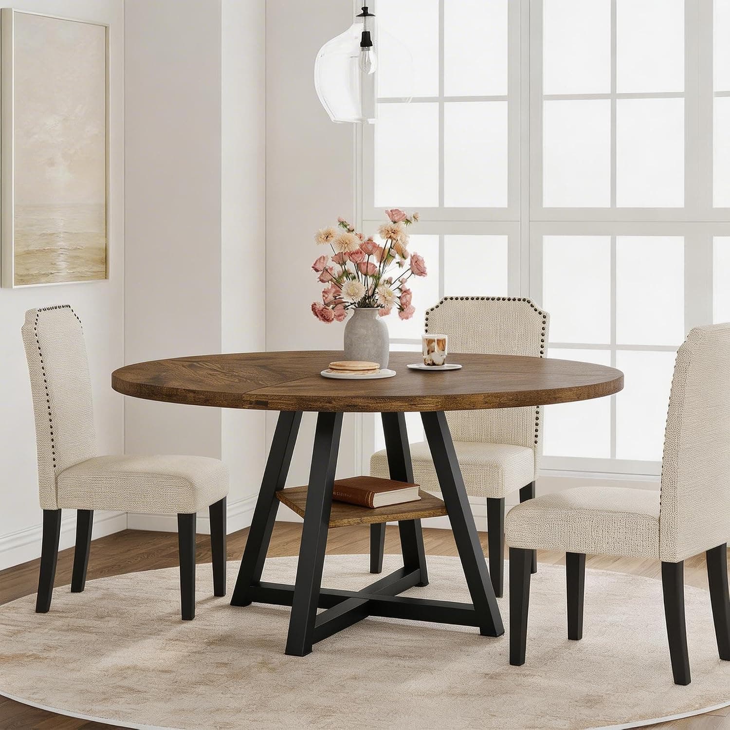 GARVEE 47.2" Round Dining Table
