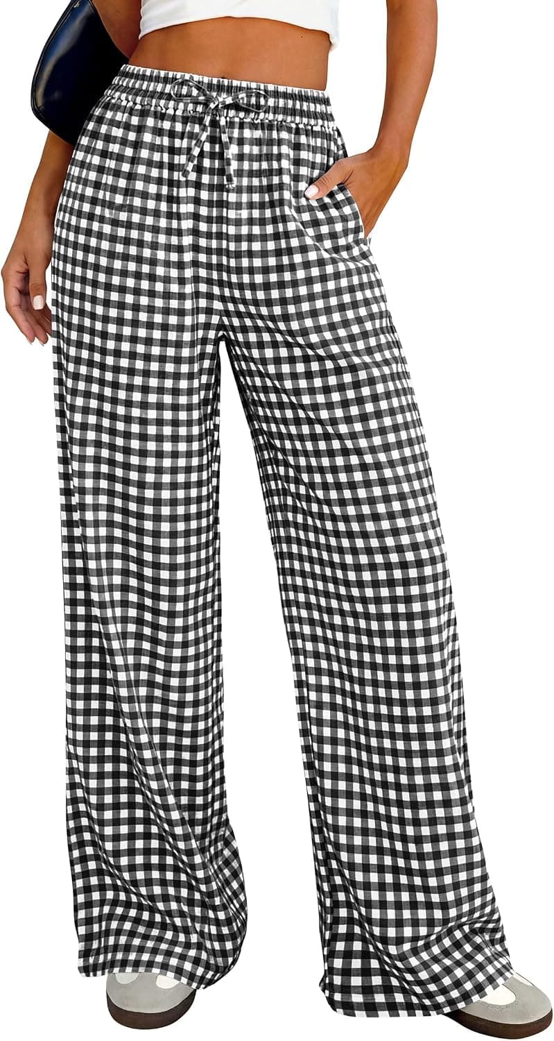 PRETTYGARDEN Women Gingham Pajama Pants