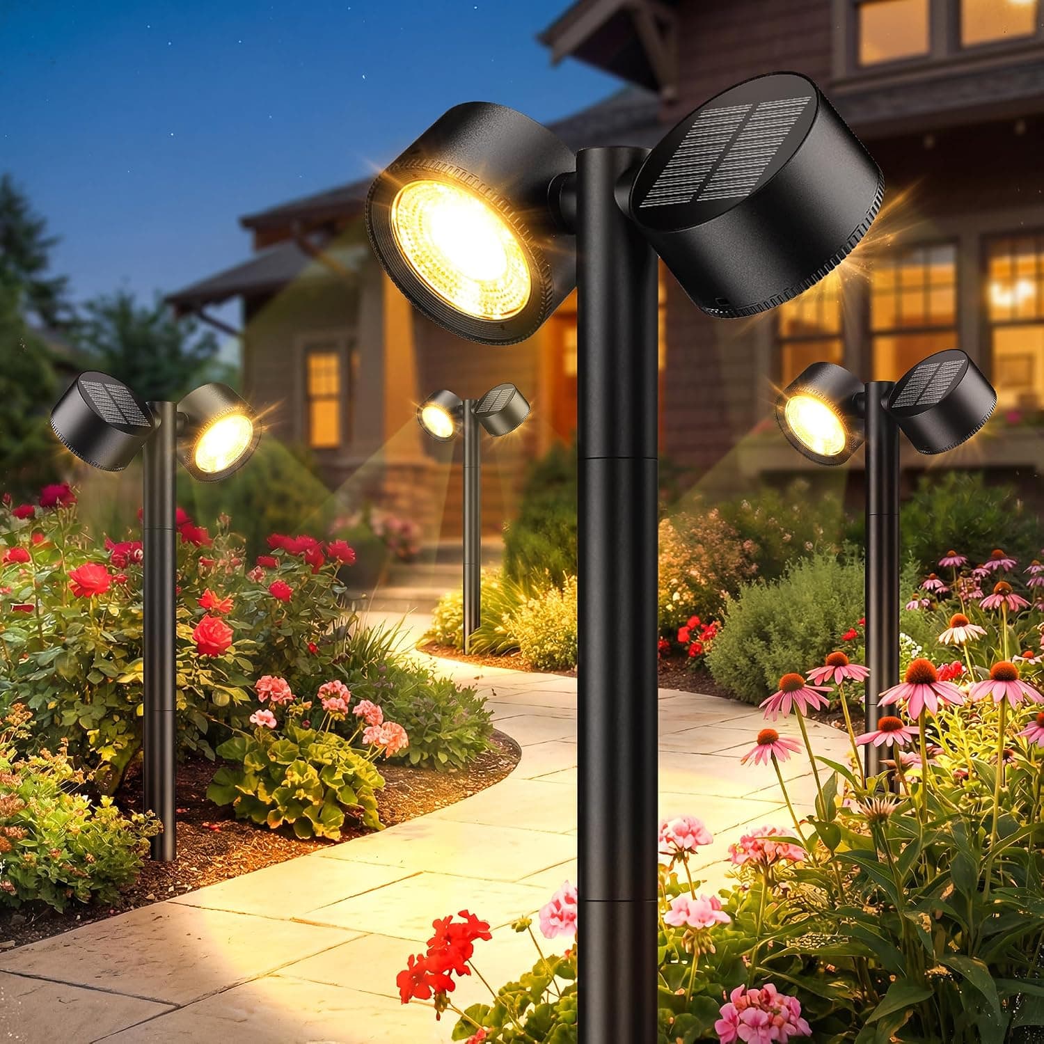 AOUNQ Taller Solar Pathway Lights
