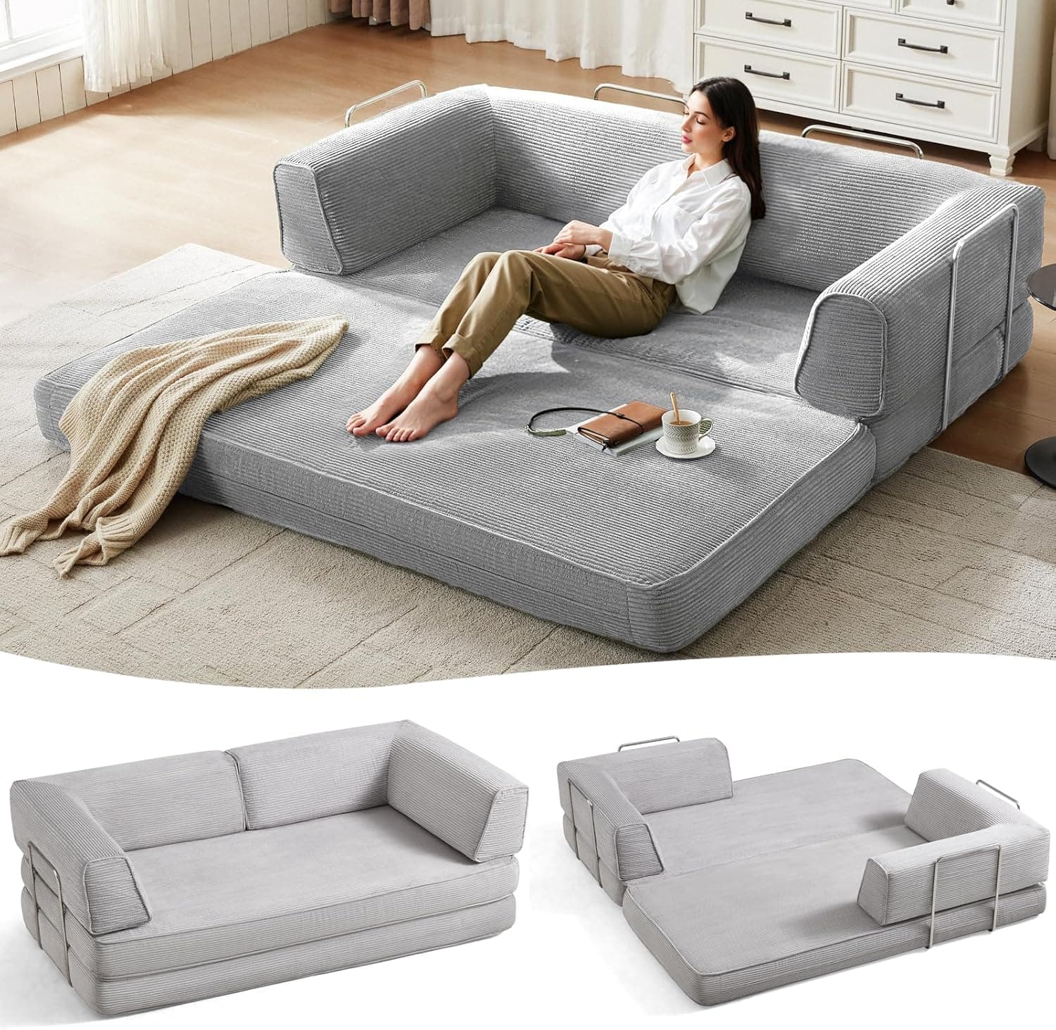 LINSY HOME 79'' Convertible Sofa Bed