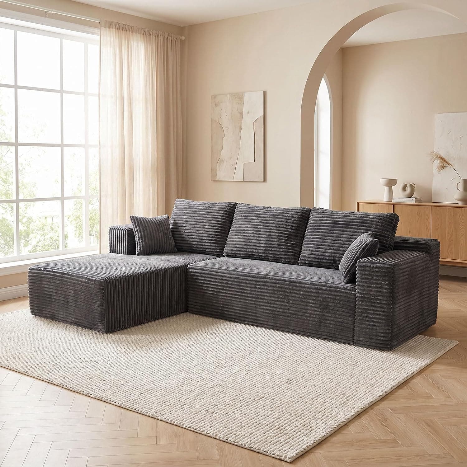 HOMMIDIKA 106" Boneless Sectional Couches
