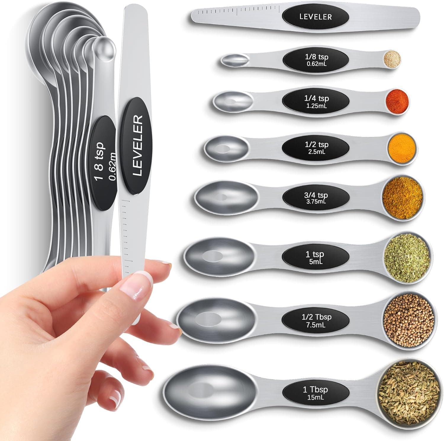 HOWGOODY Magnetic Measuring Spoons Set — image 1