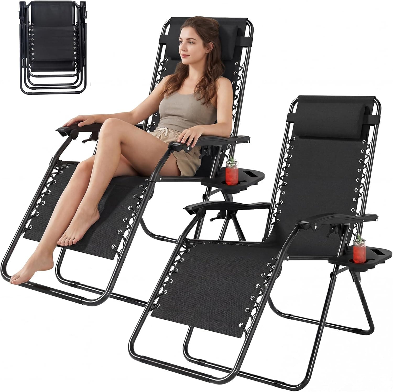 LUTINLIX Zero Gravity Chairs Set of 2