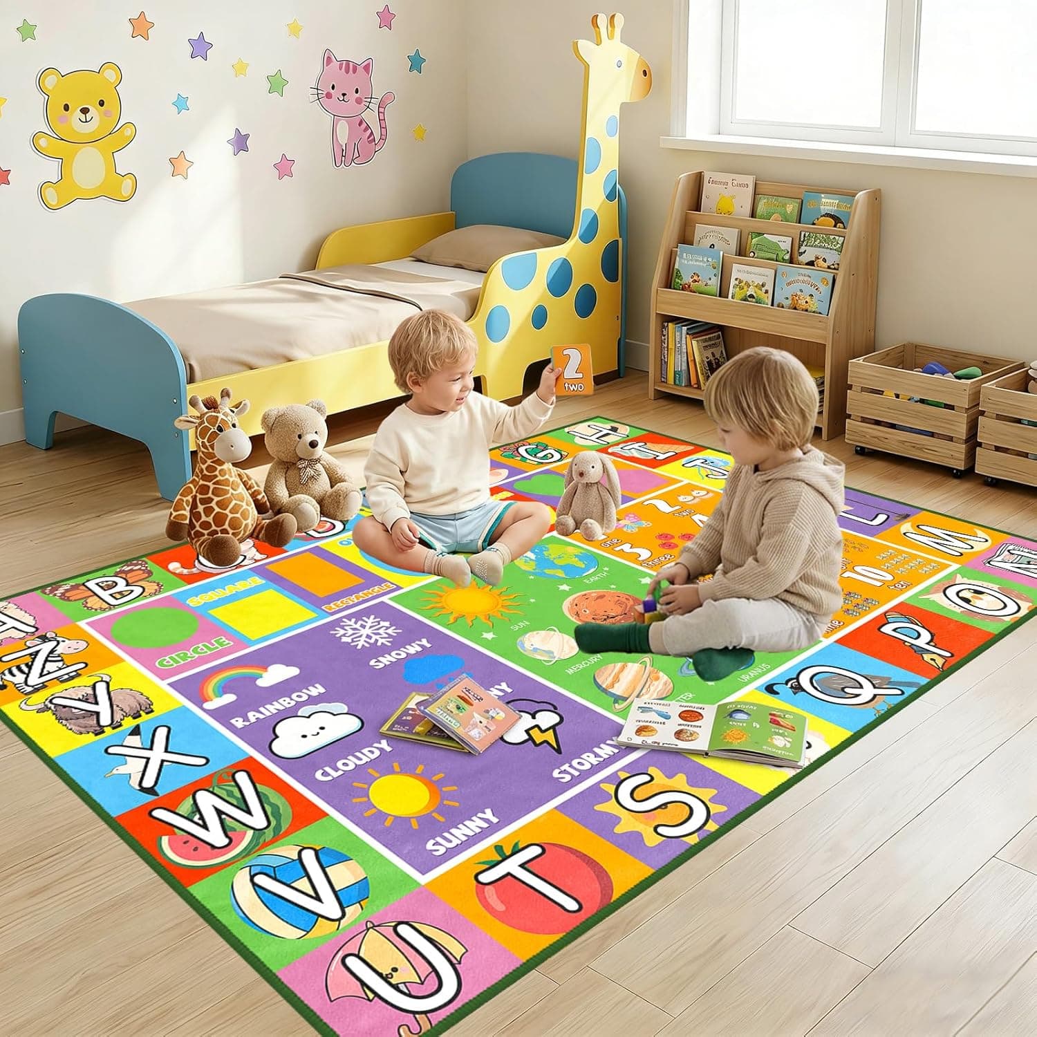 IWRJFQWR 2.5X4 Abc Rug for Kids