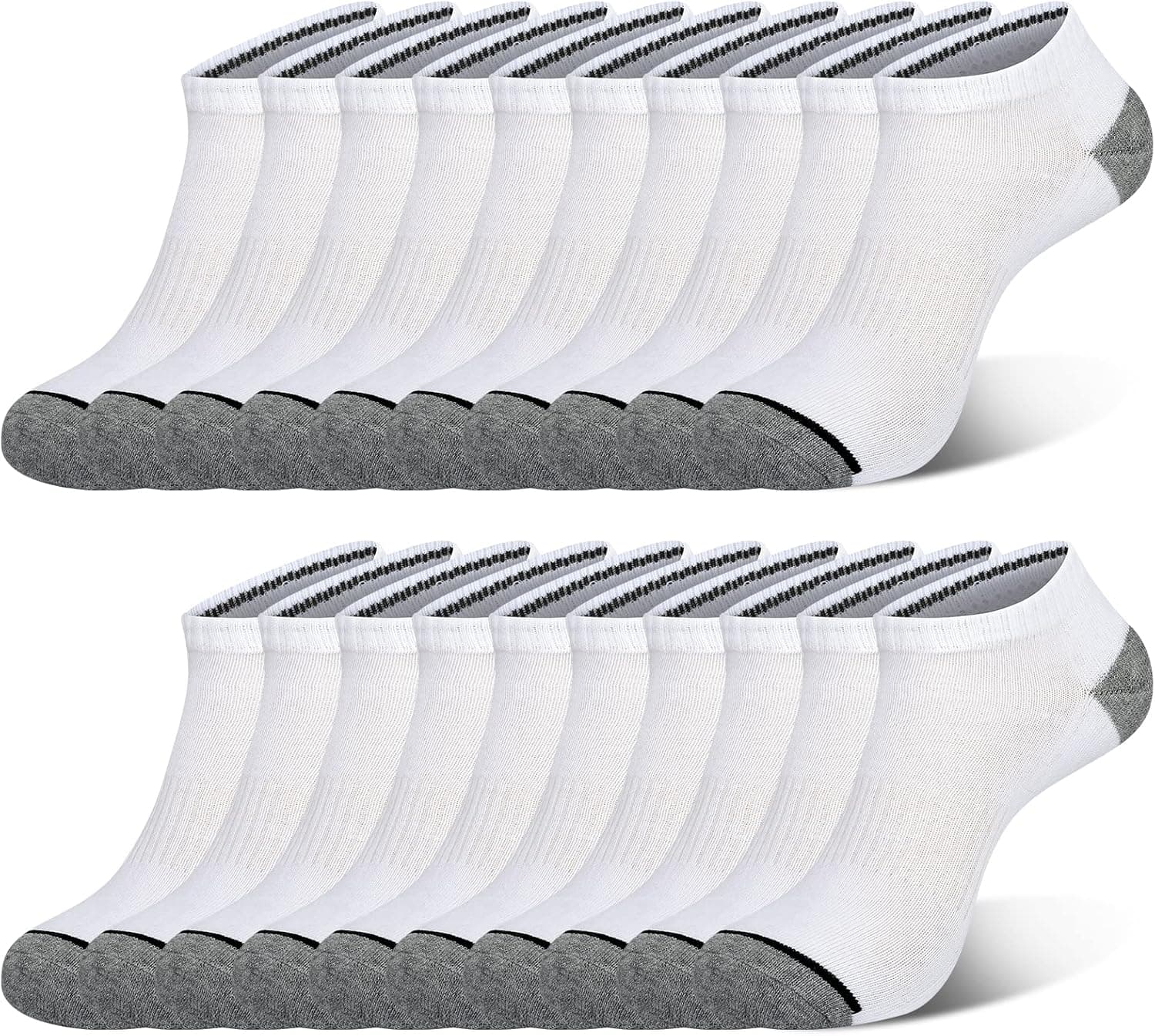 COOVAN 10 Pack Mens Ankle Socks