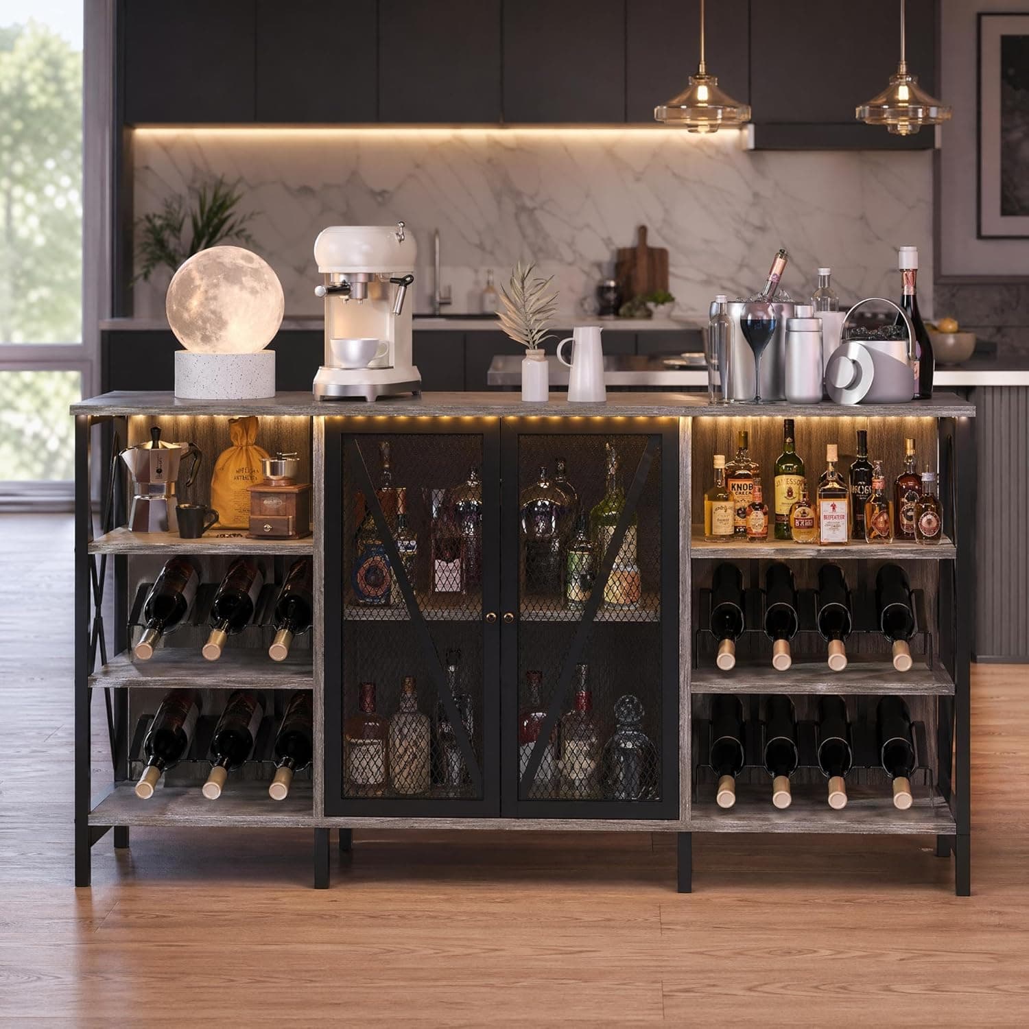 DOPPELTCHARMS 55" Modern Bar Cabinet