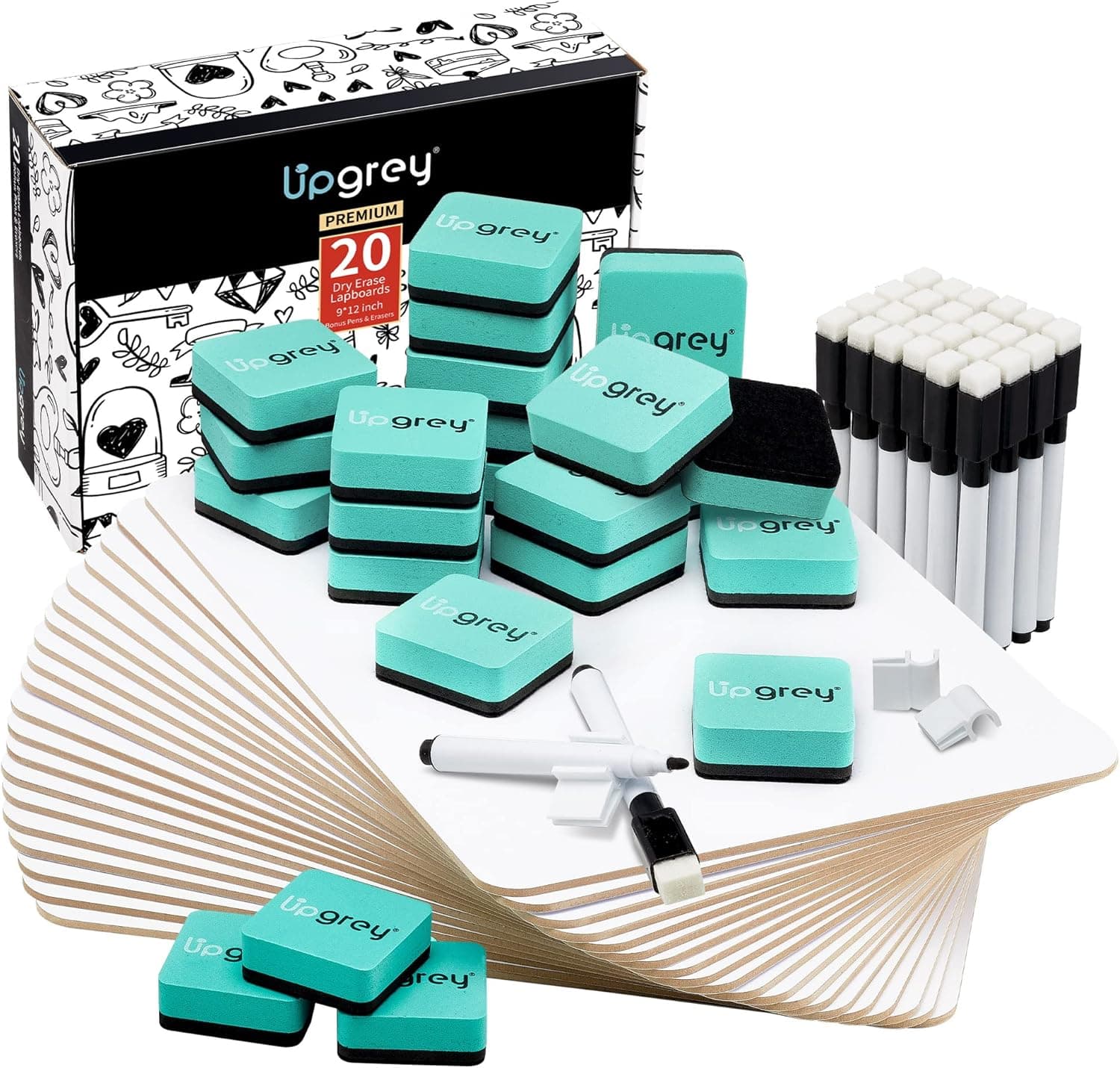UPGREY Dry Erase Lapboards 20 Pack