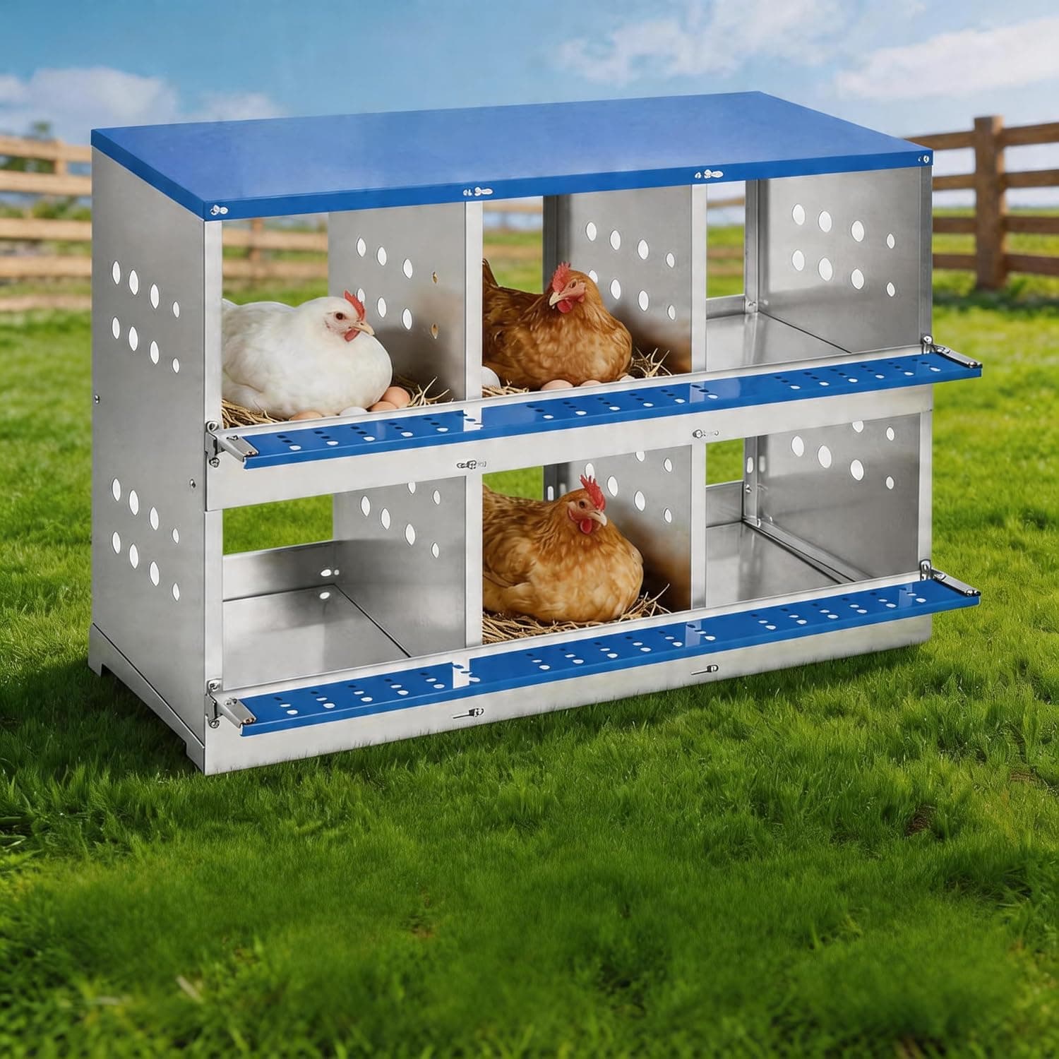 GARVEE 50.39" Metal Chicken Nesting Box — image 1