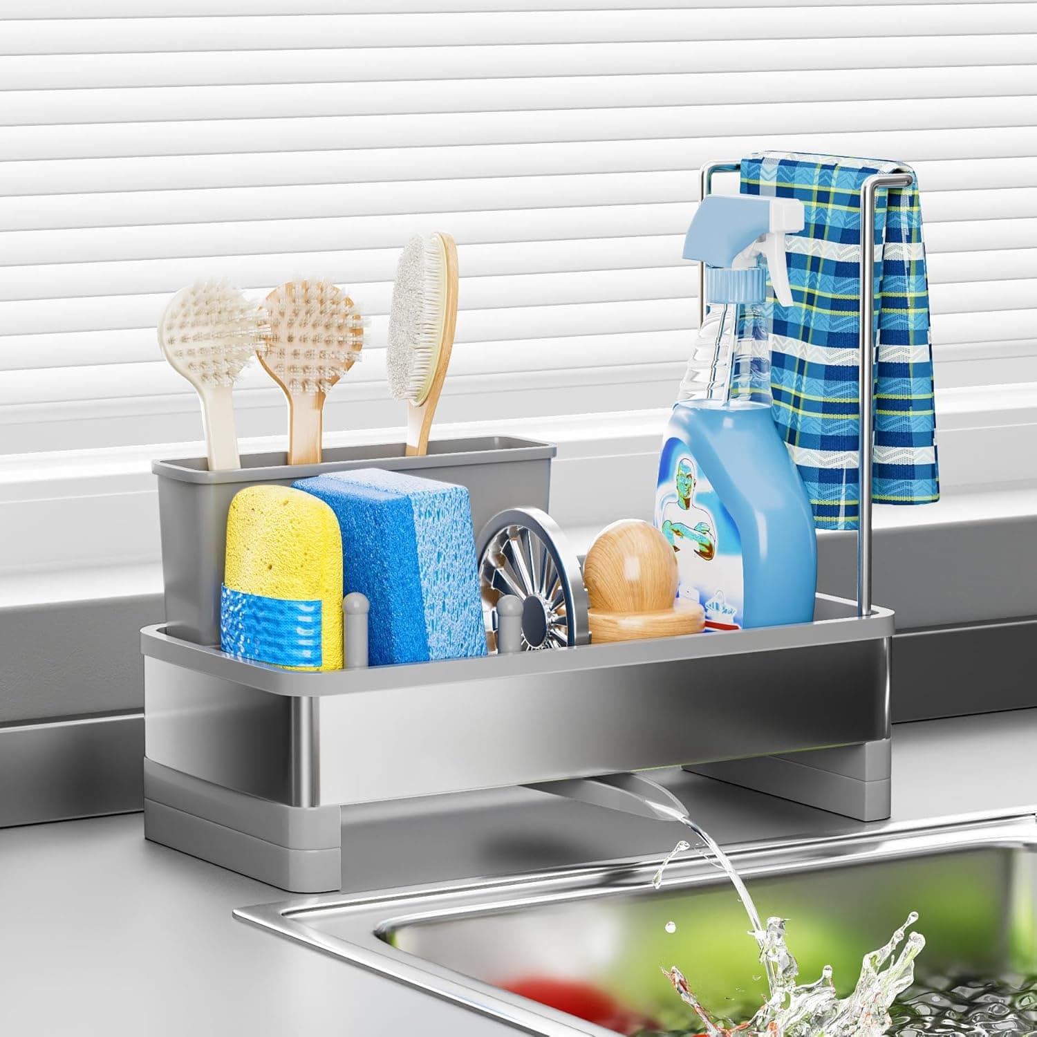 EWAIIRA Stainless Steel Sink Caddy