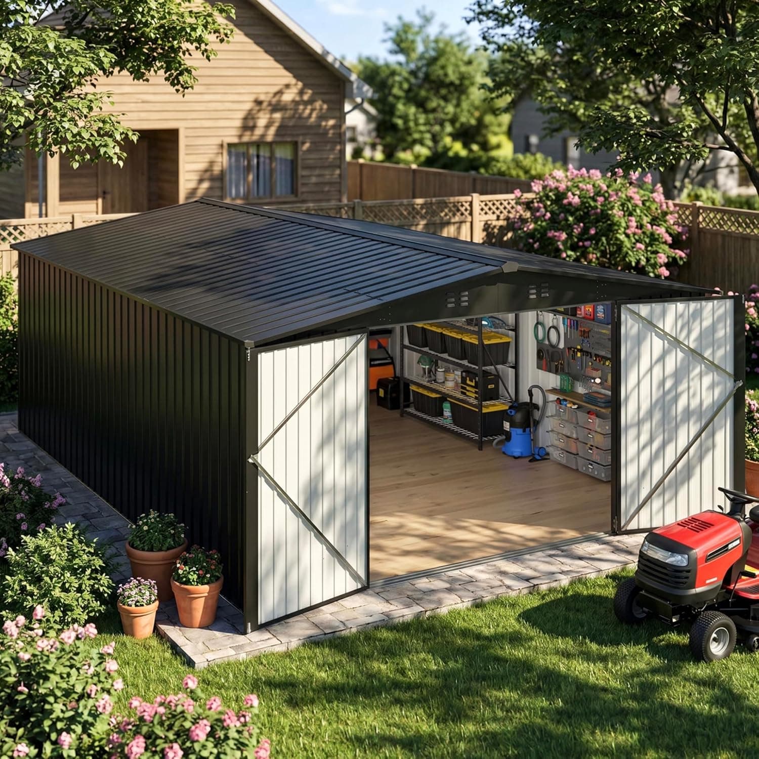MNLR 10x14 FT Metel Storage Shed