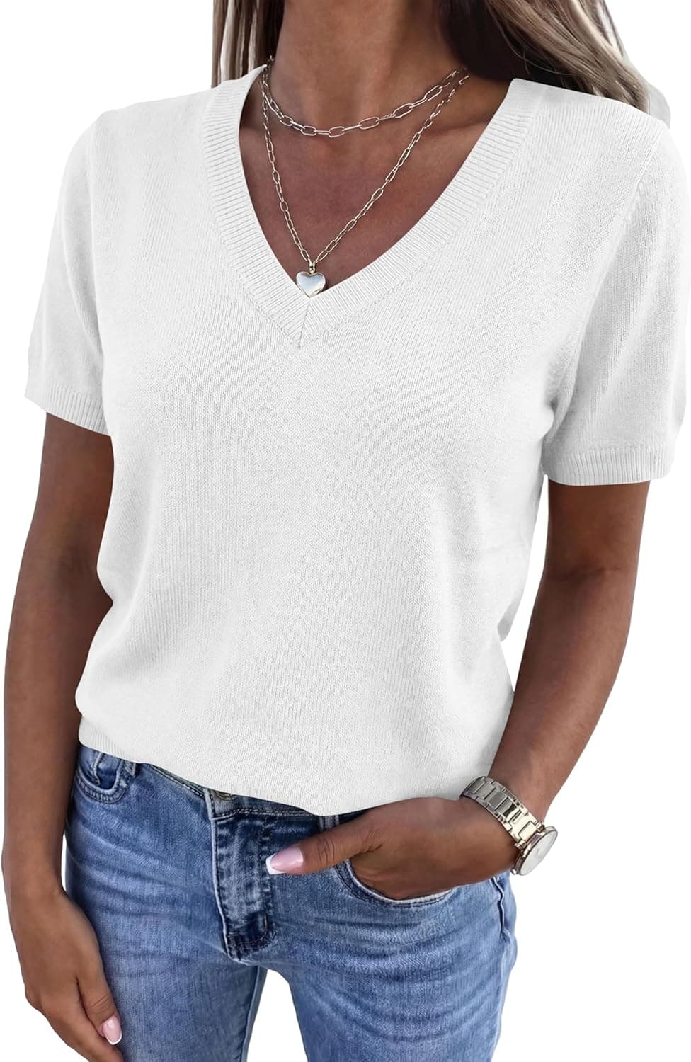 PRETTYGARDEN Womens Short Sleeve Sweaters — image 1