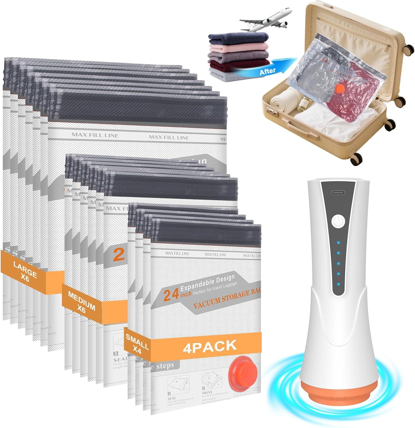 LARKEEY Vacuum Storage Bags 16 Pack — image 1