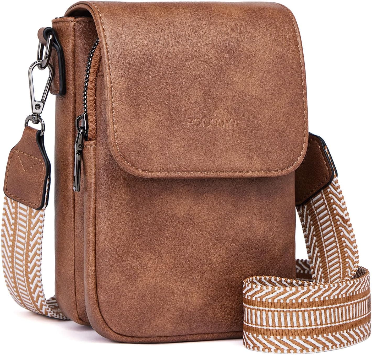 POIUGOYA Women Leather Crossbody Purse
