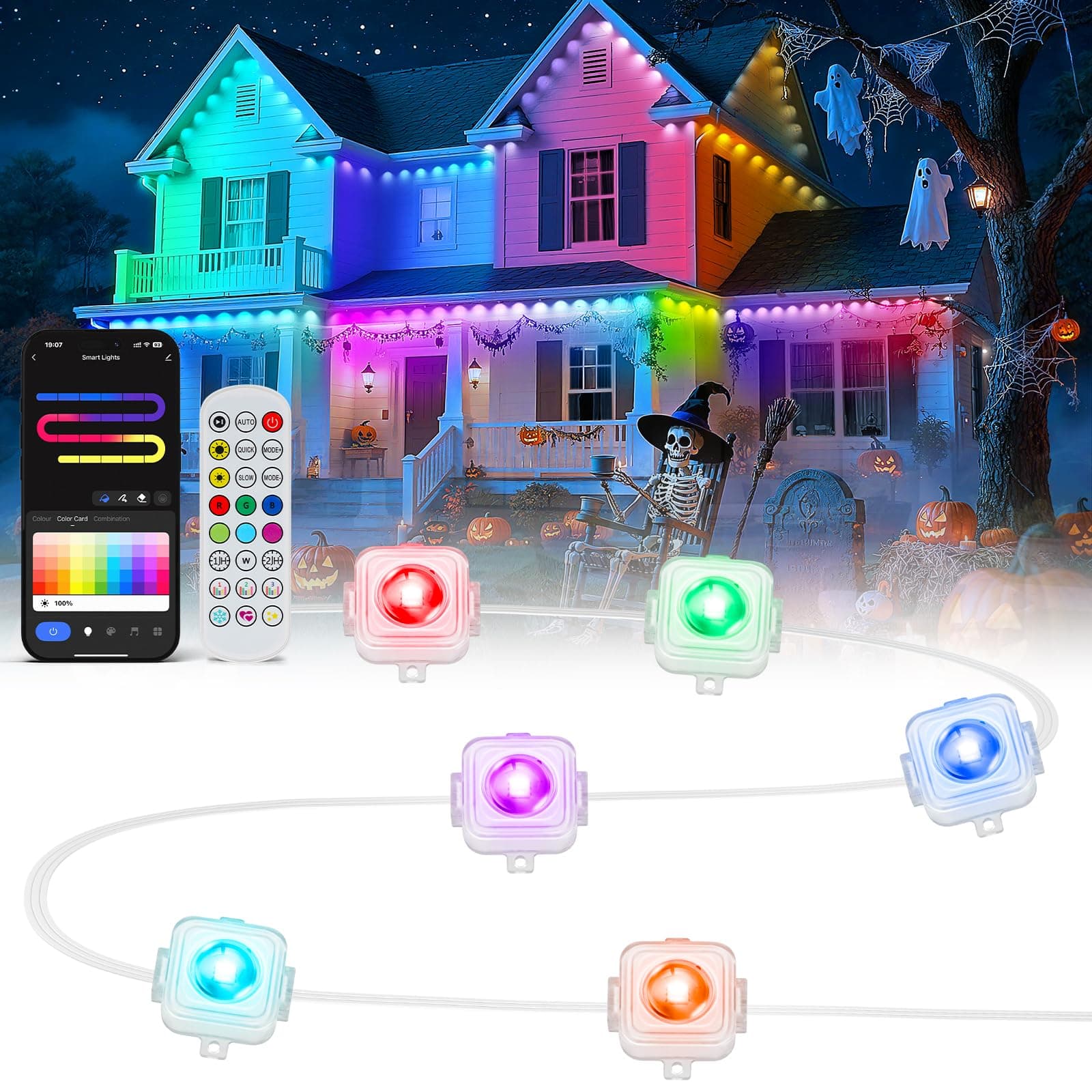 Permanent Outdoor Lights, 100FT Outdoor Lights, Ceiling Lights
