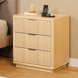 GARVEE Nightstand with 3 Drawers