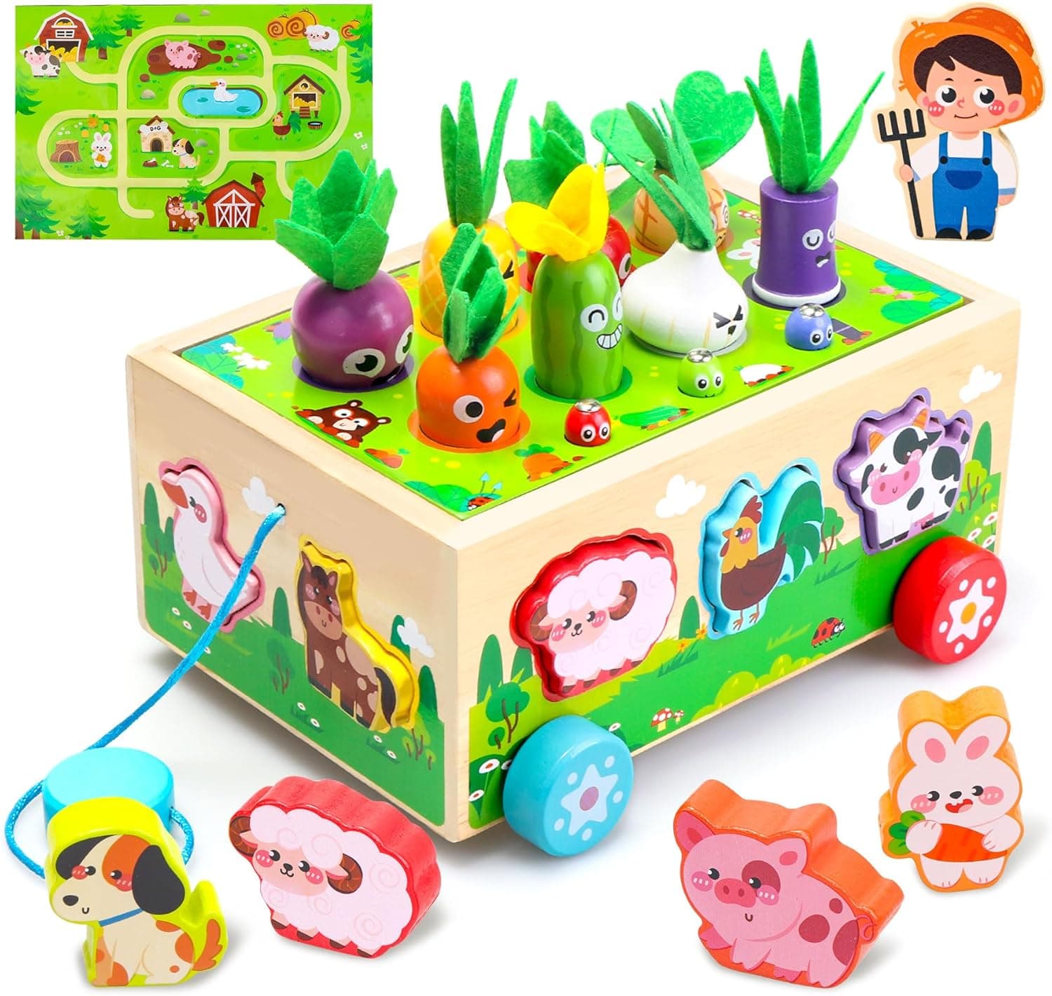 TOOYSEA Wood Animal Farm Baby Toys