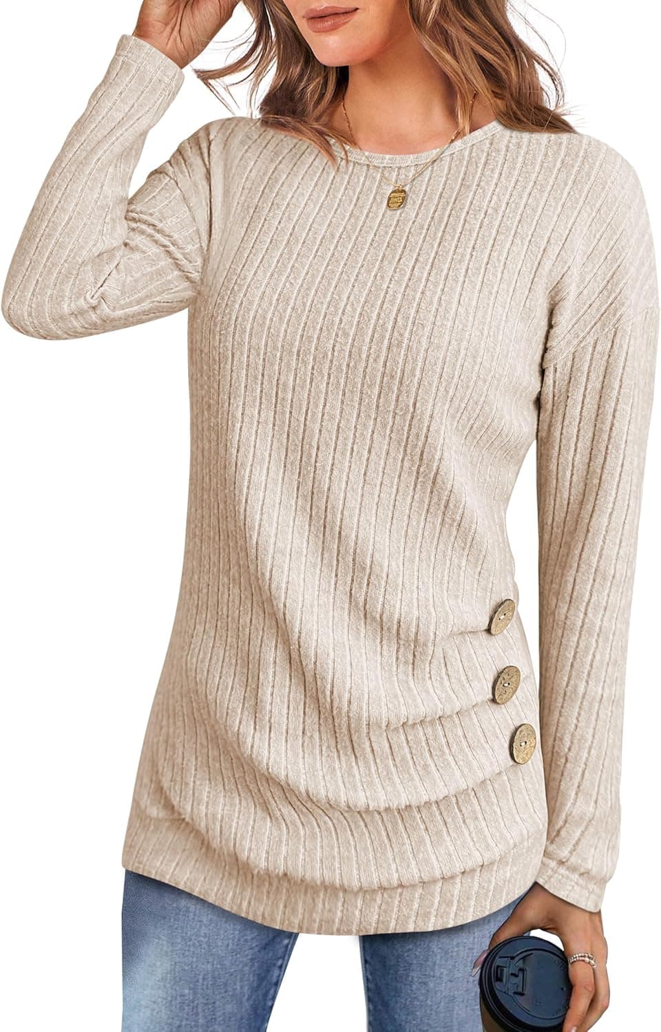 ANRABESS Long Sleeve Tunic Top