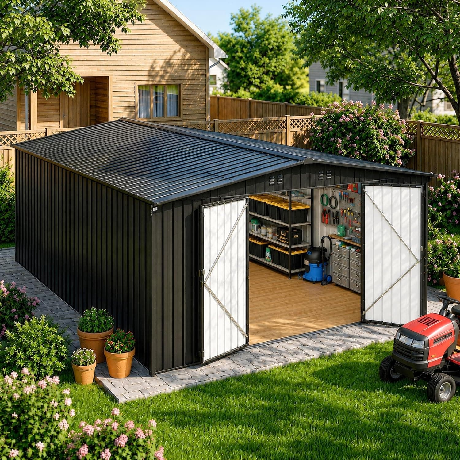 MNLR Metal Storage Shed