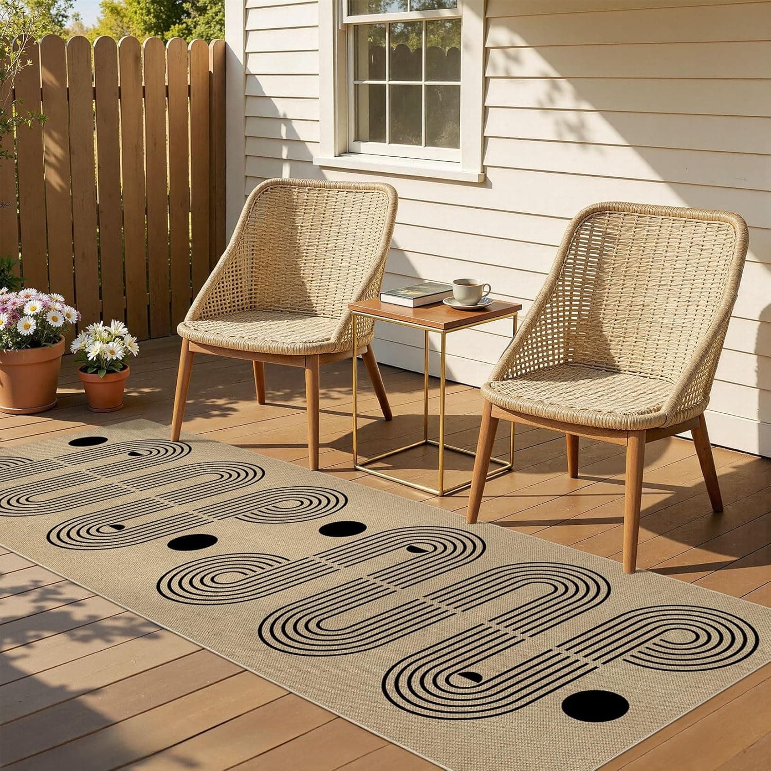 UERMEI 2X6 Jute Area Rug