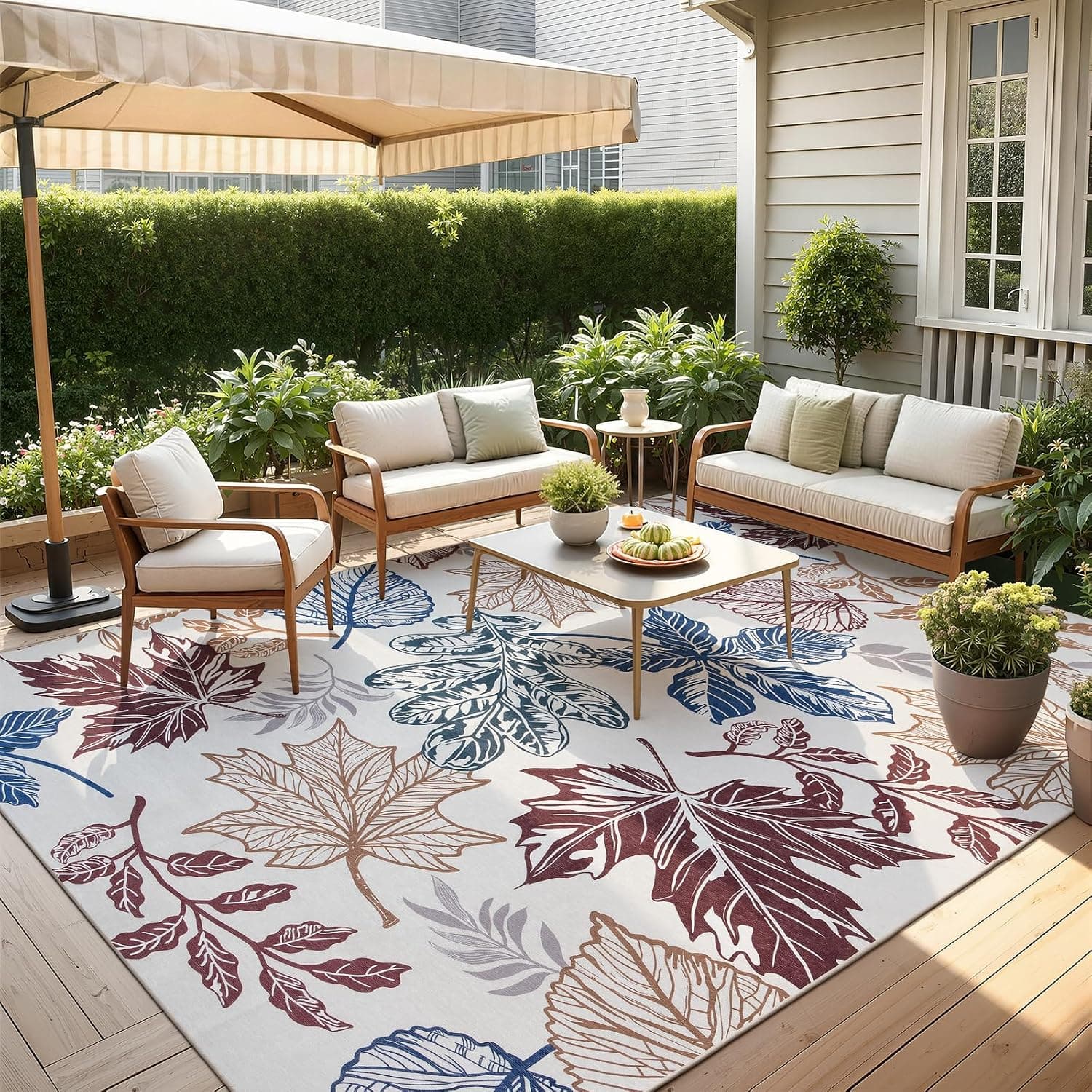 UKISS Washable Outdoor Rug Carpet