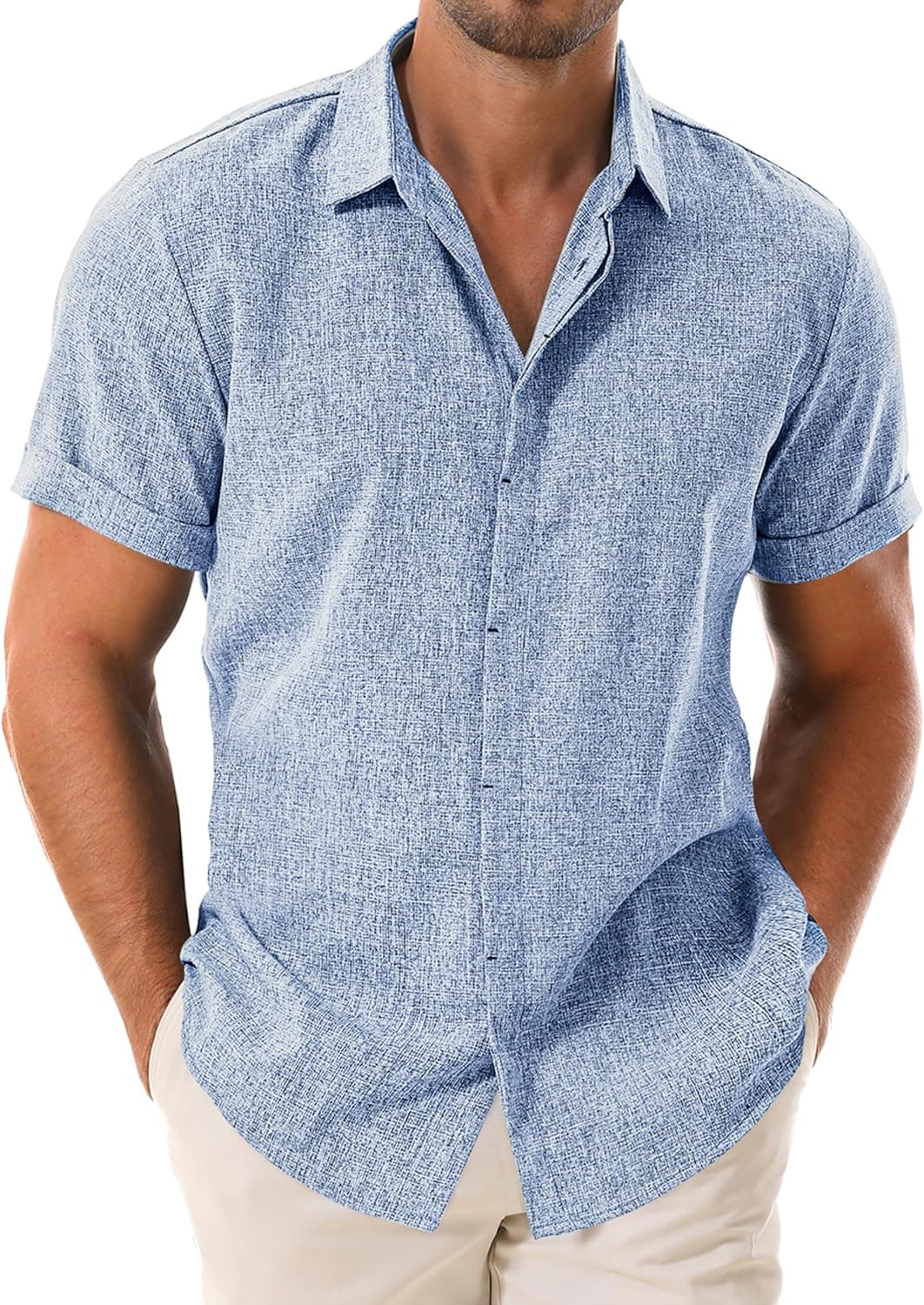 DRAZIVON Men's Linen Shirts