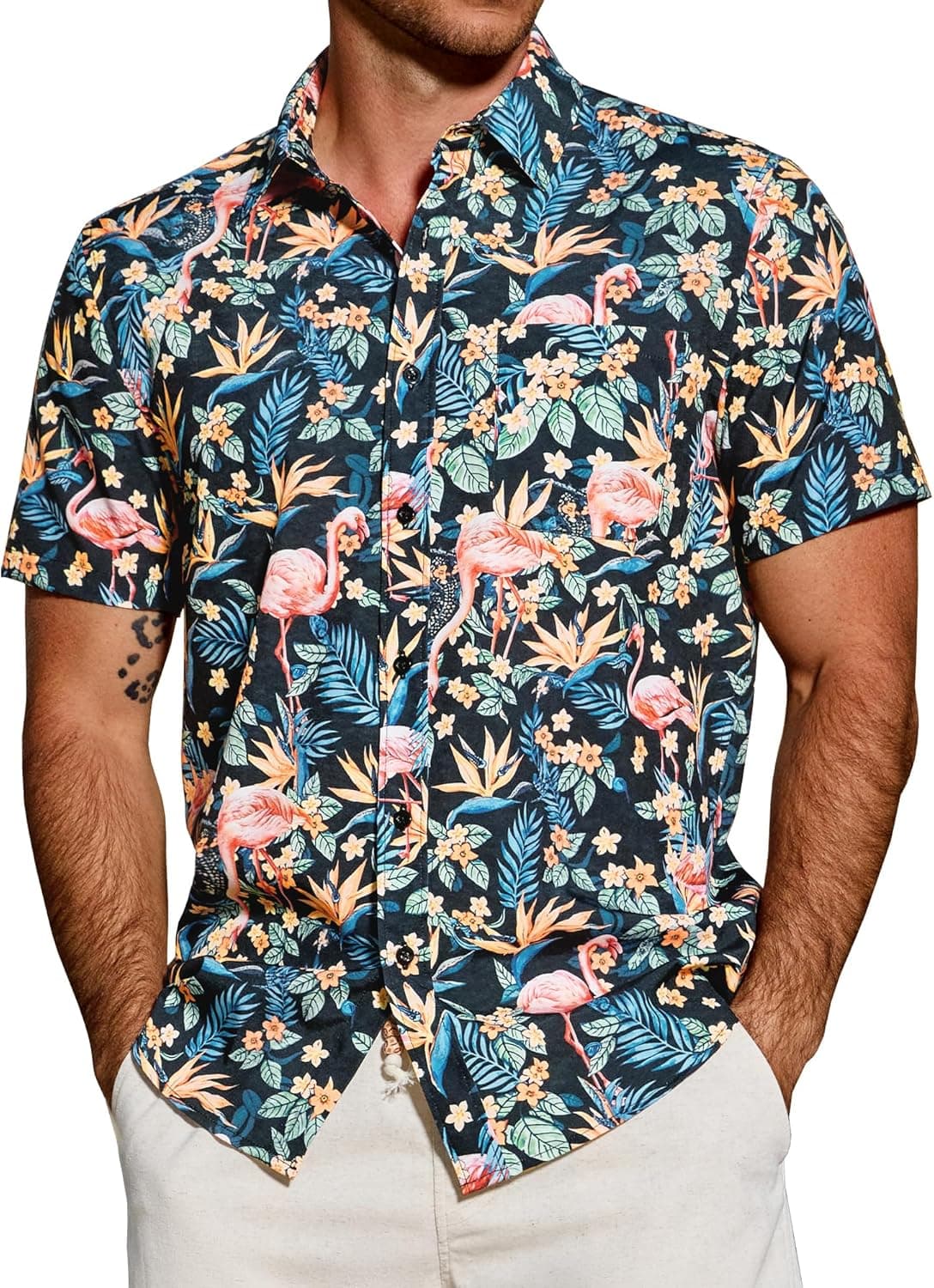 JEMLDL Mens Hawaiian Short — image 1