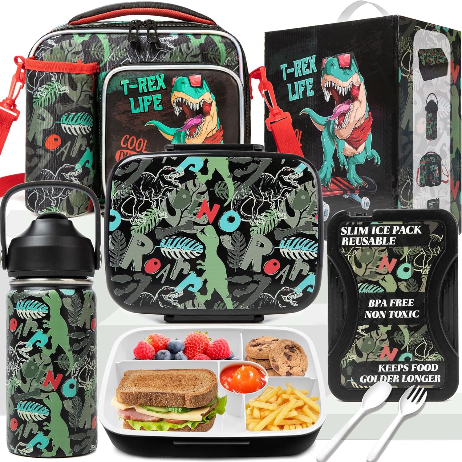 ORUIJI 5Pcs Bento Box for Kids Set